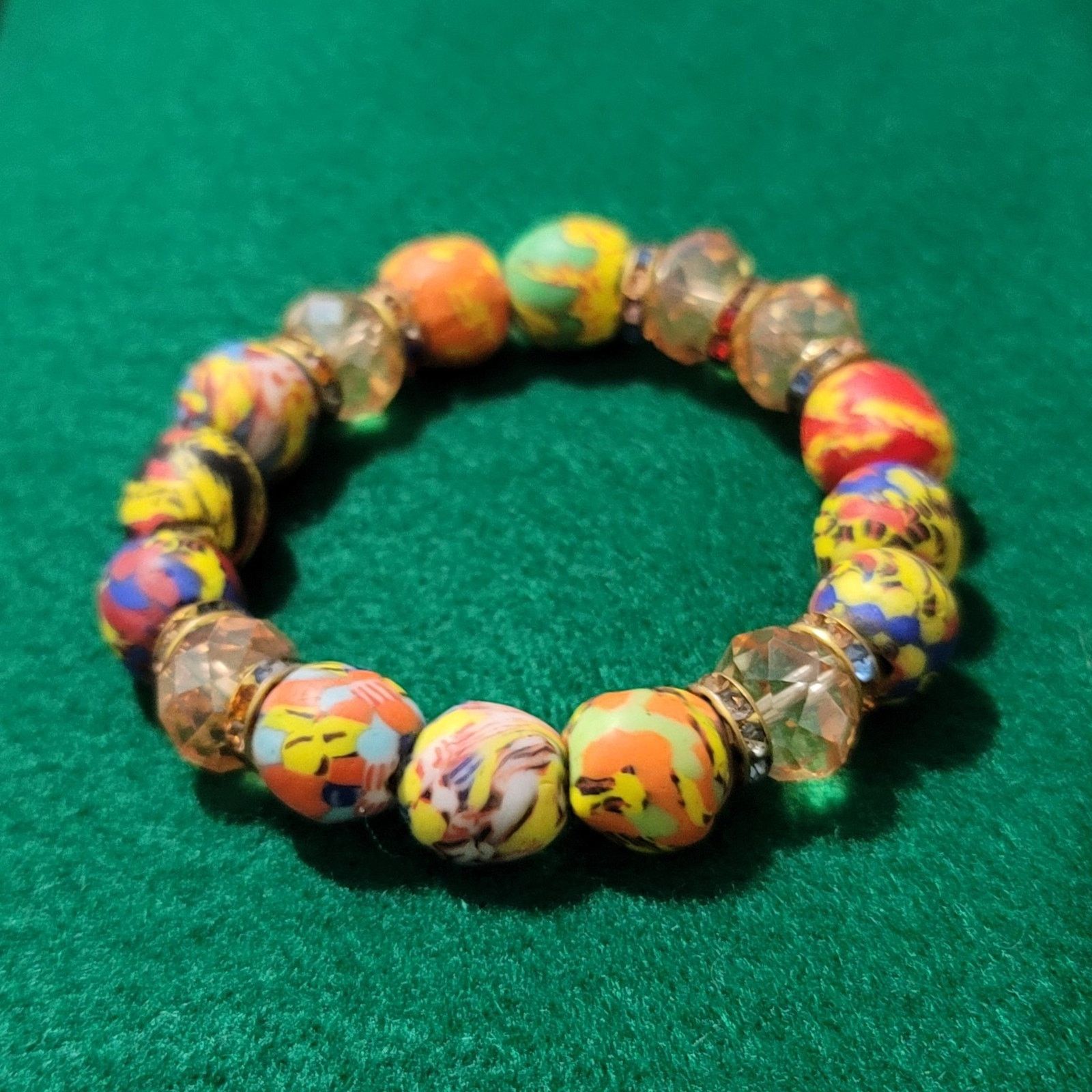 Handmade West African Ghanaian Handmade Custom Beaded Bracelet Size ONE SIZE - 6 Thumbnail