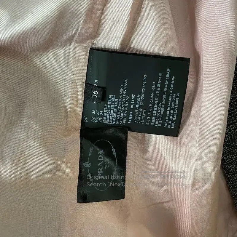 Prada Prada Women’s Double-Breasted Cotton Coat in Dark Gray. Size M / US 6-8 / IT 42-44 - 5 Thumbnail
