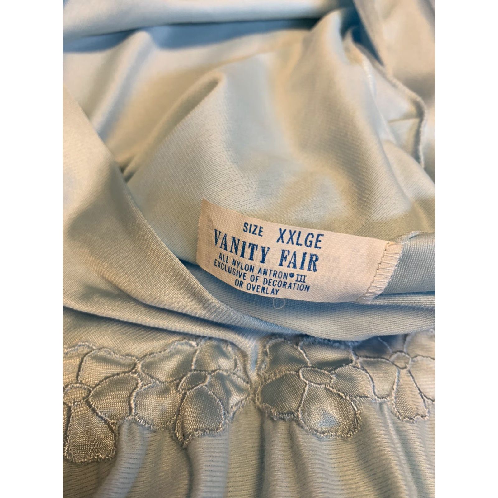 Vintage VINTAGE Vanity Fair Nightgown Brushed Nylon 2XL XXL Cottagecore Blue Made USA Nightgown Womens Size ONE SIZE - 5 Thumbnail