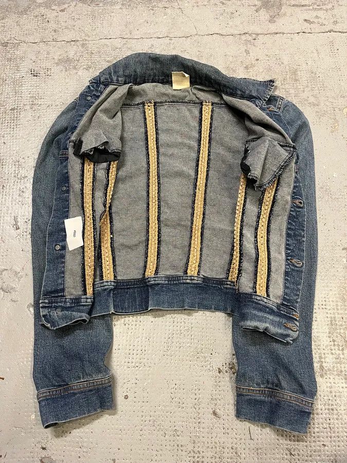 Vintage 2000s Plein Sud Blue Denim Contrast Stitch Denim Jacket Size M / US 6-8 / IT 42-44 - 8 Thumbnail