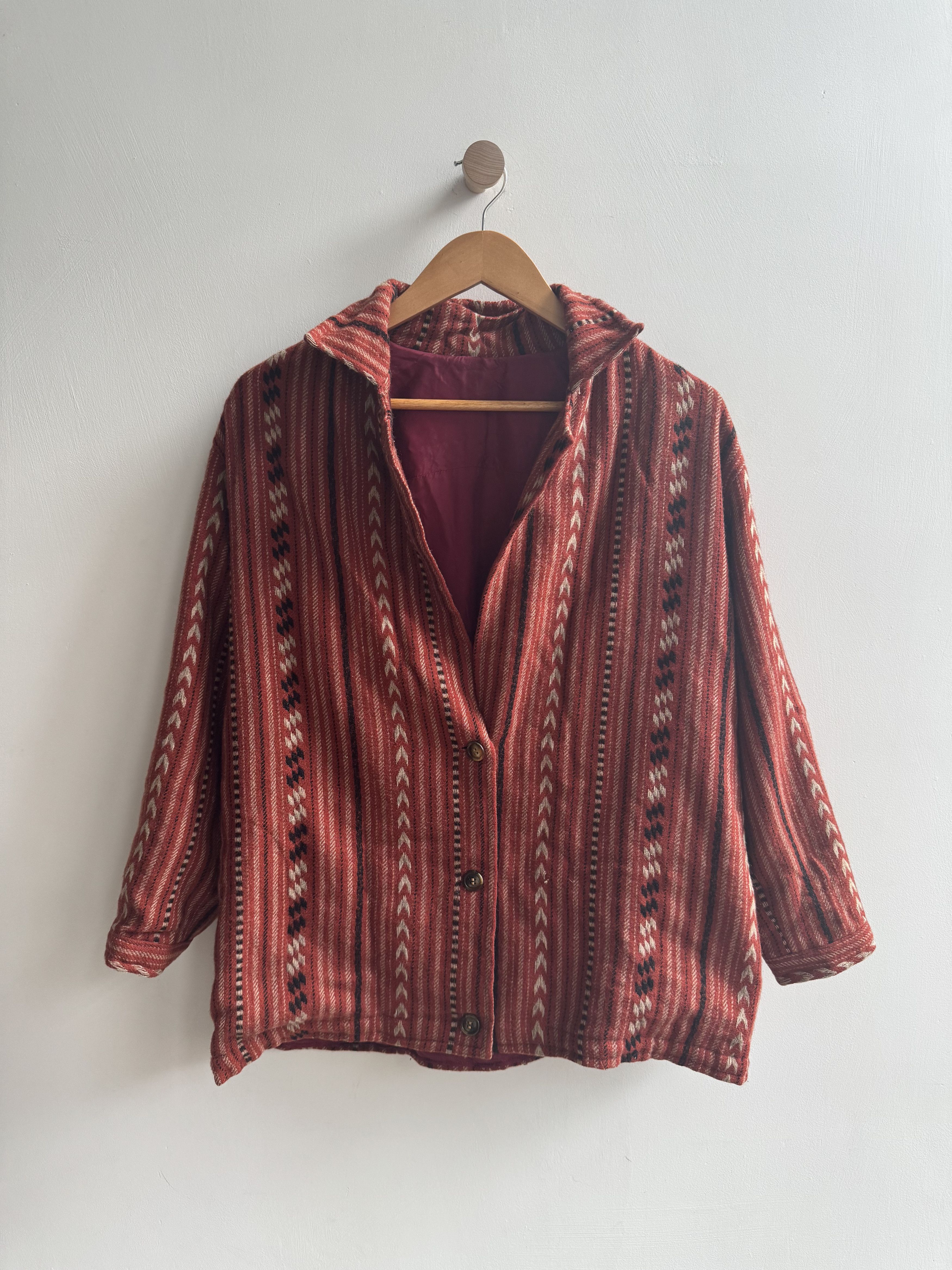 Other Red Vertically Striped Pink Lining Blazer Size M / US 6-8 / IT 42-44 - 1 Thumbnail