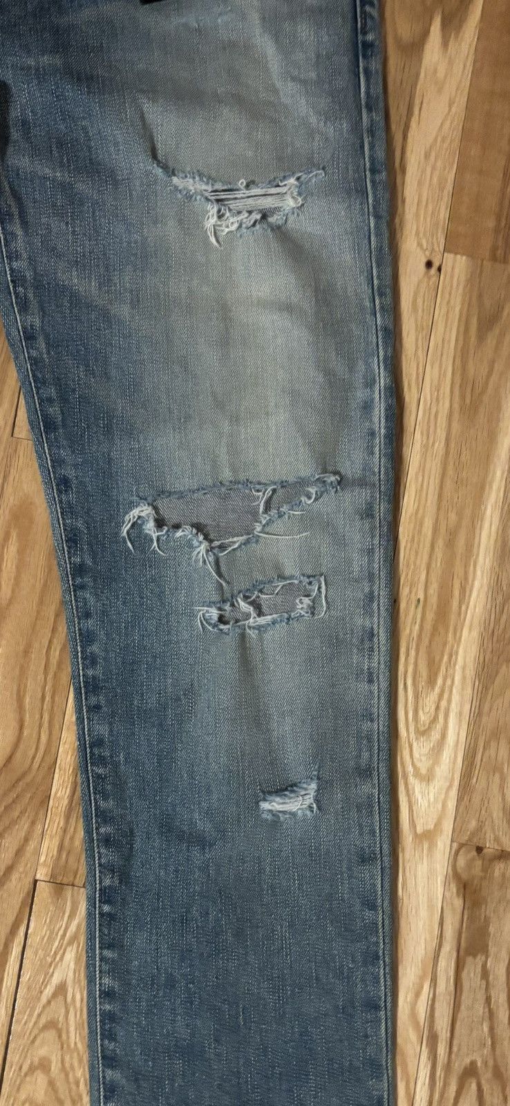 Saint Laurent Paris SLP Super Destroyed Jeans Hedi Era Rare Size US 30 / EU 46 - 2 Thumbnail