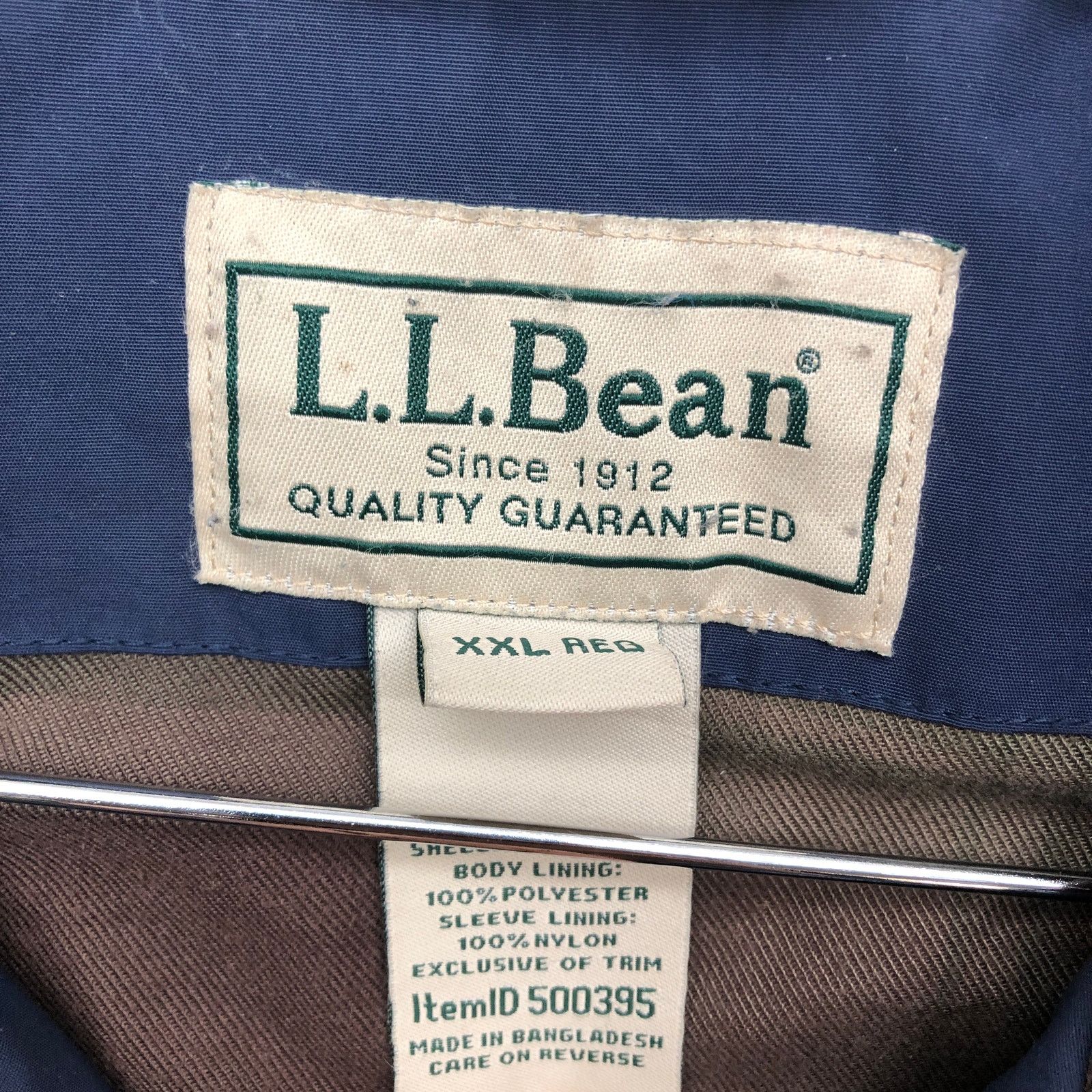 L.L. Bean LL Bean Flannel Lined Nylon Warm Up Jacket Mens XXL Navy Size US XXL / EU 58 / 5 - 4 Thumbnail
