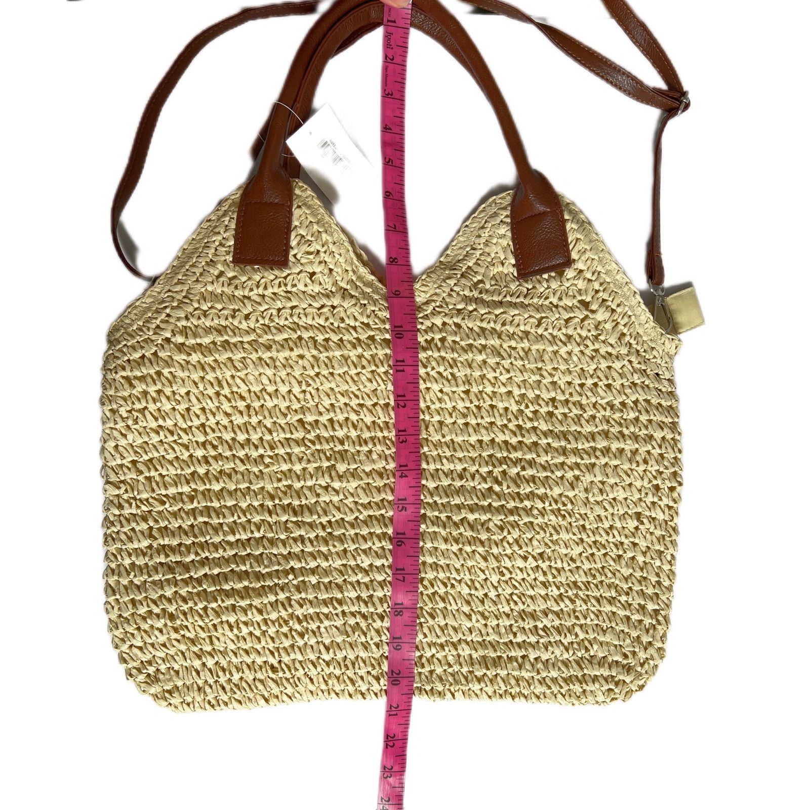Other Fame Straw Braided Faux Leather Strap Shoulder Bag Size ONE SIZE - 9 Thumbnail
