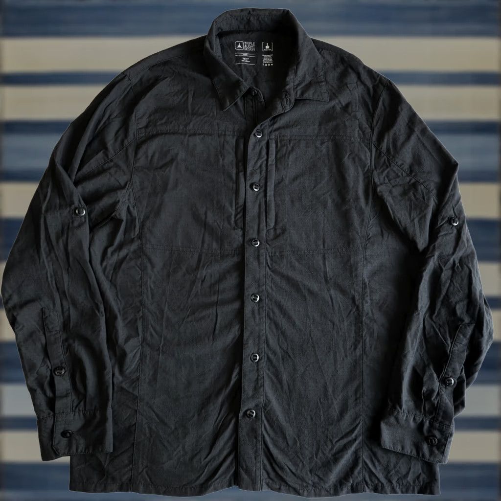 Vintage Triple Aught Design TAD T00906 Mens L Black Nylon Tactical Field Button-up Shirt Size US L / EU 52-54 / 3 - 1 Thumbnail