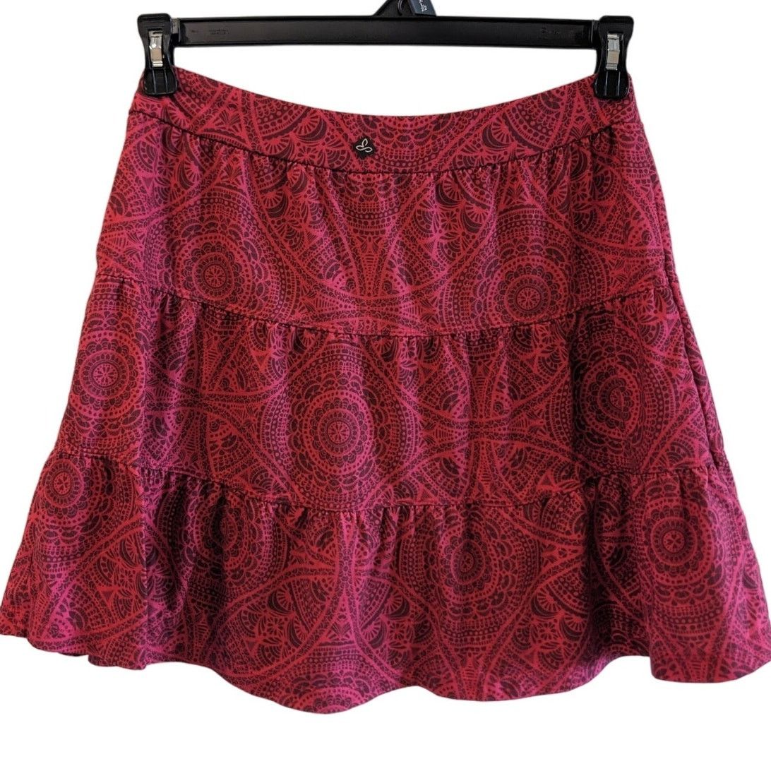 Prana prAna Kate Recycled Pink Geometric Tiered Skirt Medium Size 30" / US 8 / IT 44 - 3 Thumbnail