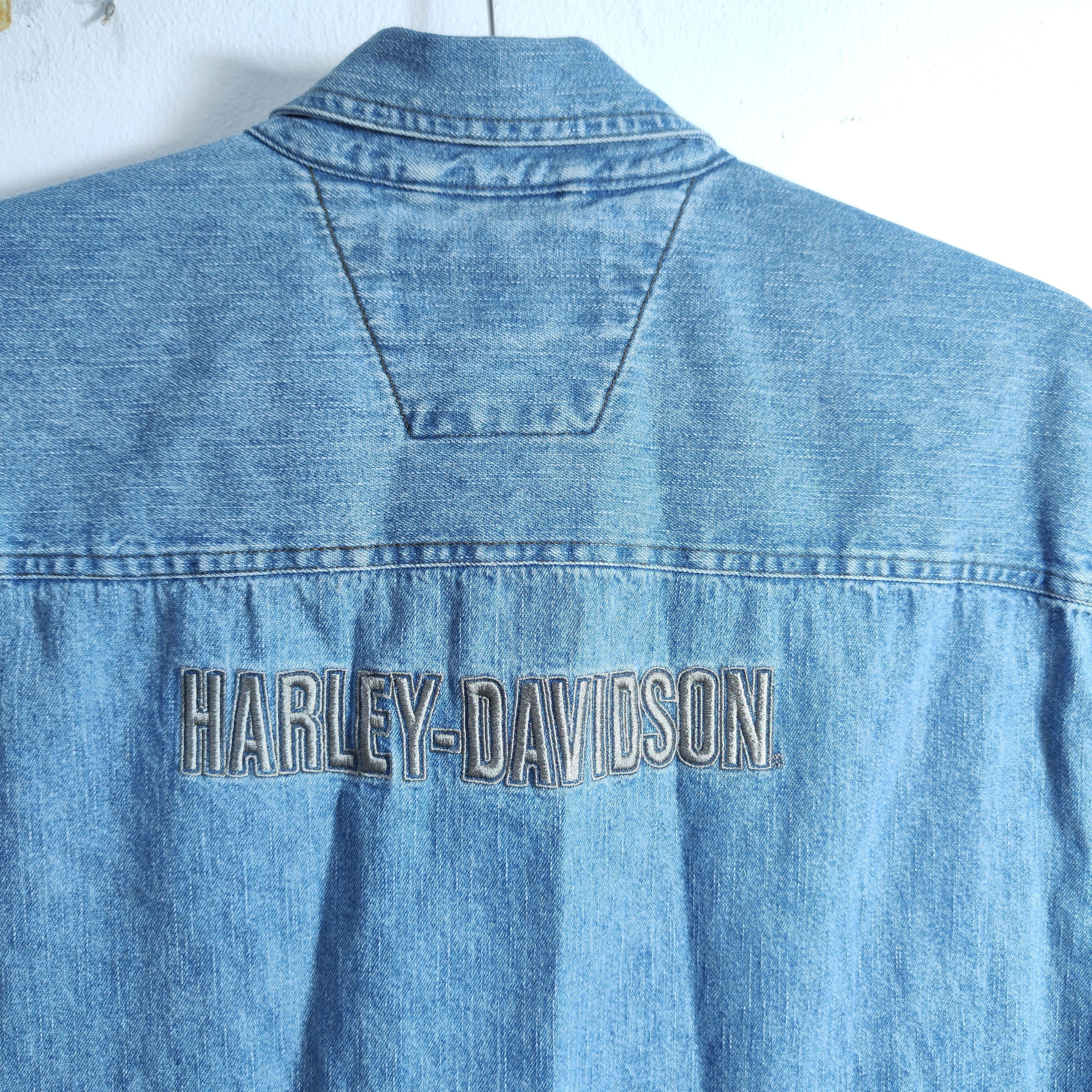 Harley Davidson harley davidson jean jacket men XL Blue Double side Size US XL / EU 56 / 4 - 6 Thumbnail