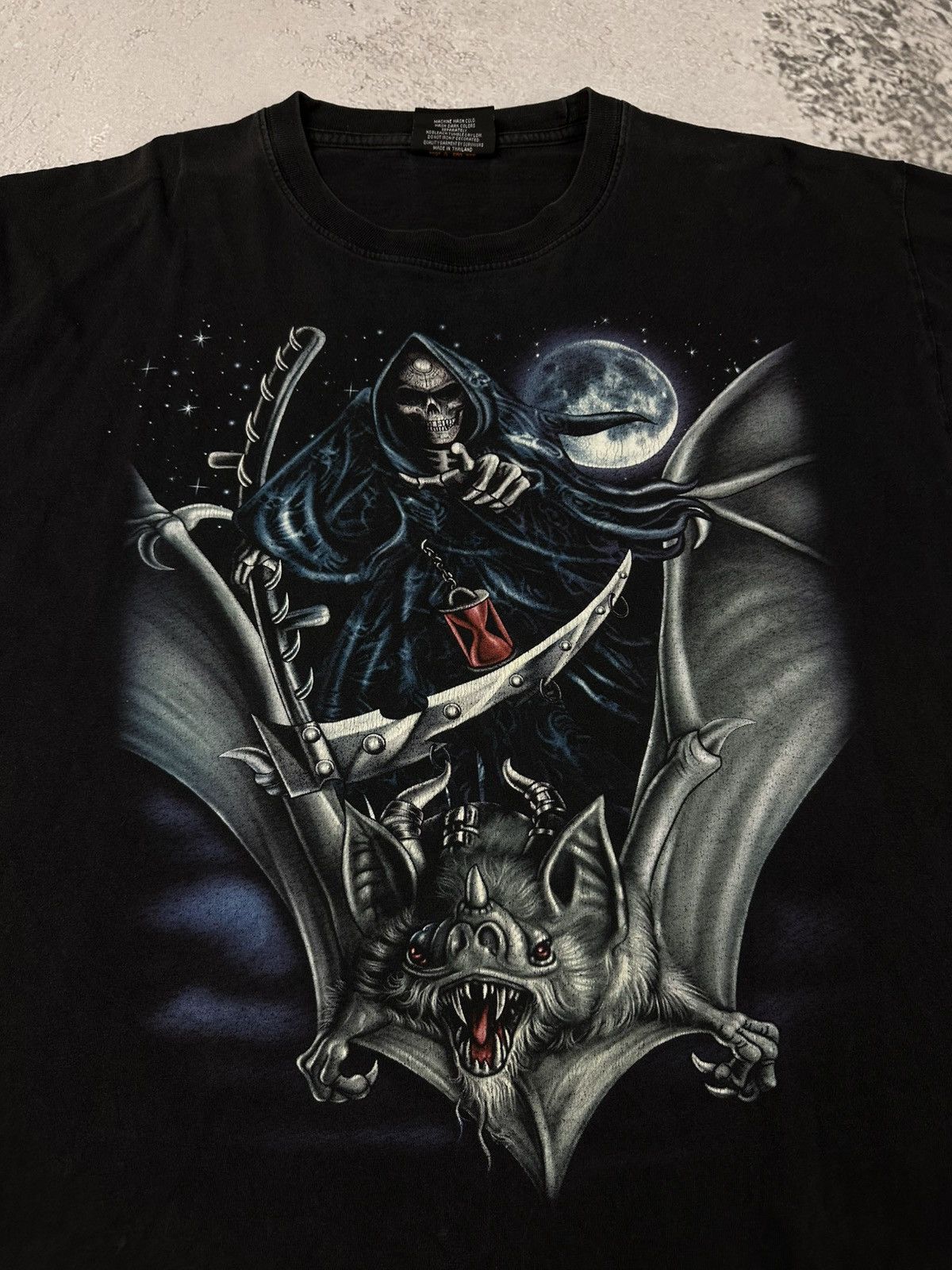 Other Rock Chang Rock Skeleton Bat Moon Vintage t shirt Size US XL / EU 56 / 4 - 5 Thumbnail