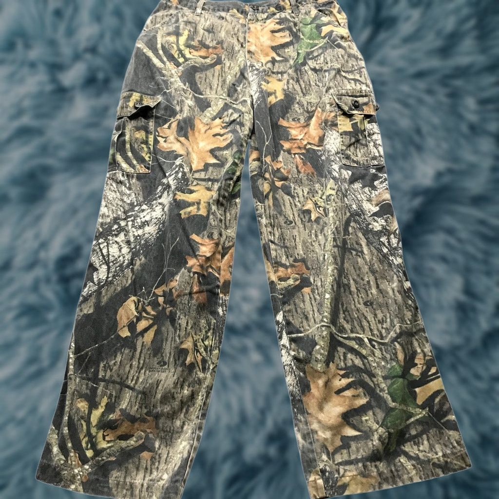 Vintage VINTAGE Mossy Oak Fieldstaff Camouflage Hunting Cargo Pants Mens Large Green Size US 33 - 1 Thumbnail