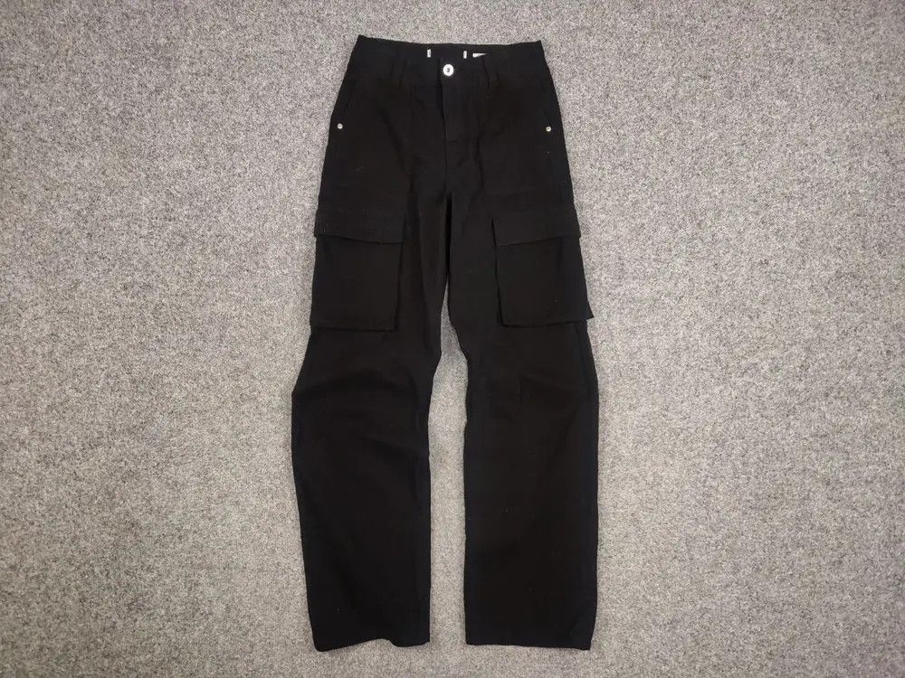 Vintage Vintage 90's Japanese Black Baggy Cargo Pants Y2K Hype Style Size US 29 - 4 Thumbnail