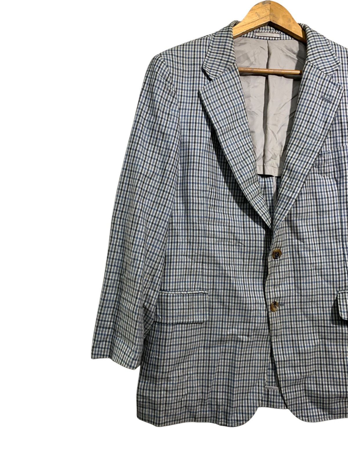Burberry 🔥VTG BURBERRYS GINGHAM CHECKERED BLAZER COAT Size US M / EU 48-50 / 2 - 2 Thumbnail