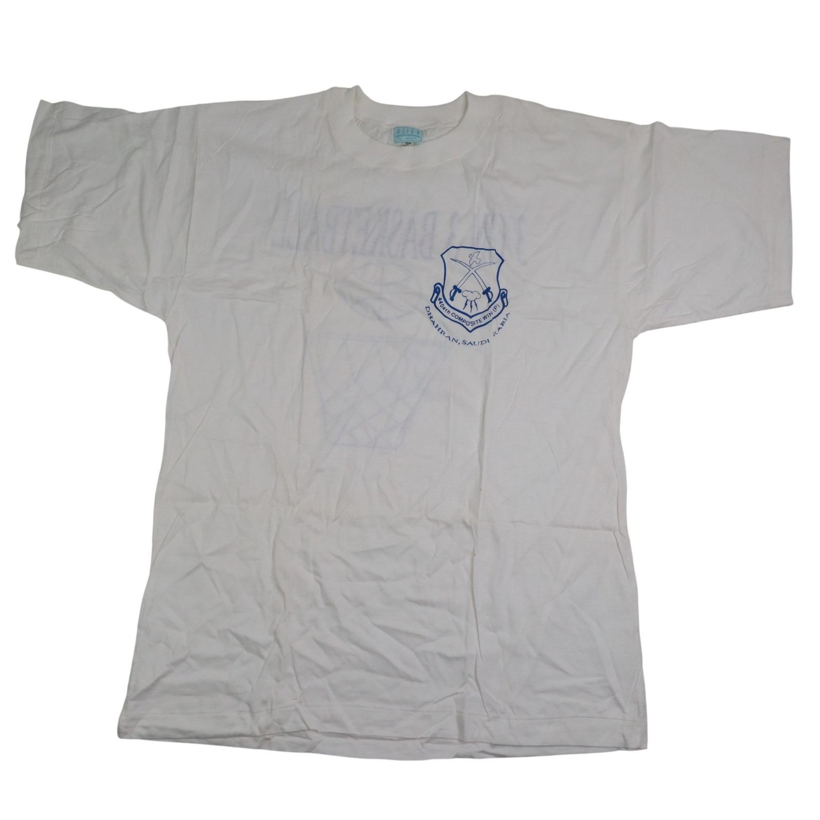 Vintage VTG 90s 4404th Composite Wing Saudi Arabia 3on3 Basketball T Size US L / EU 52-54 / 3 - 1 Thumbnail
