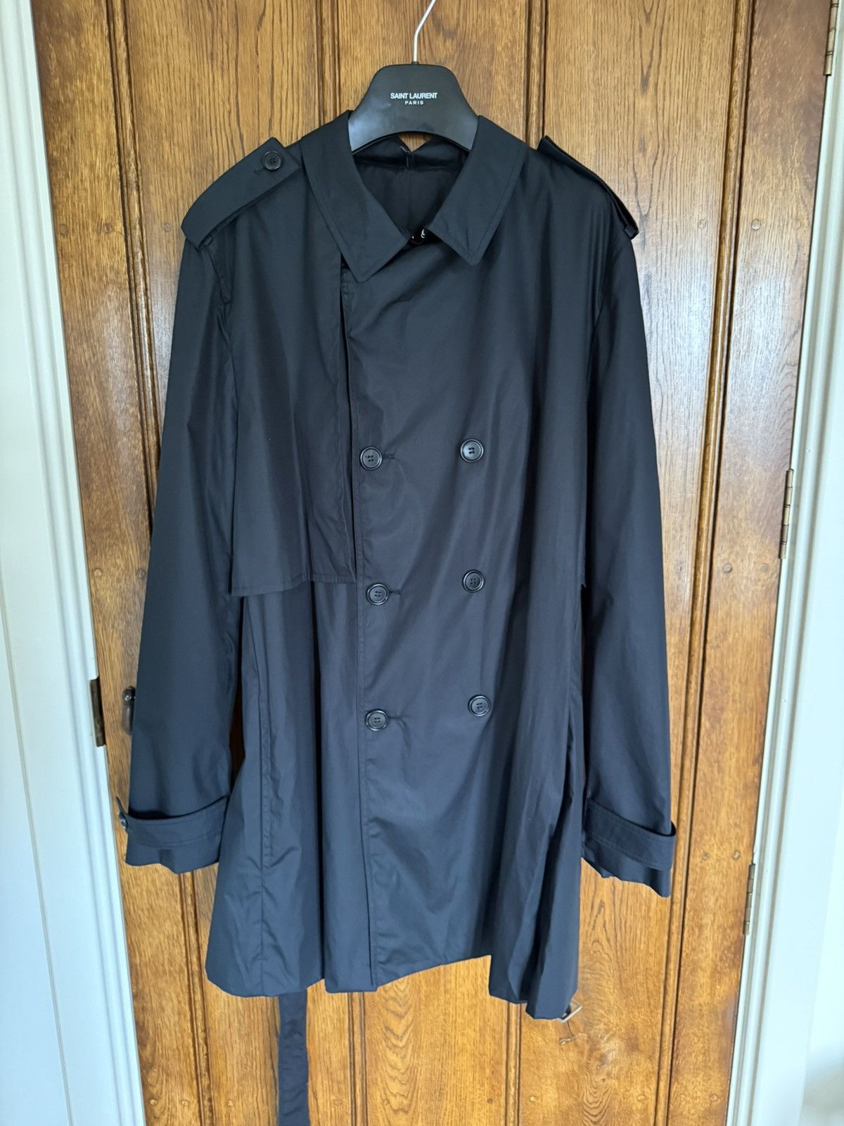 Dior SS10 RARE Dior Homme black mac coat jacket KVA 56 GRAIL Size US XL / EU 56 / 4 - 11 Thumbnail