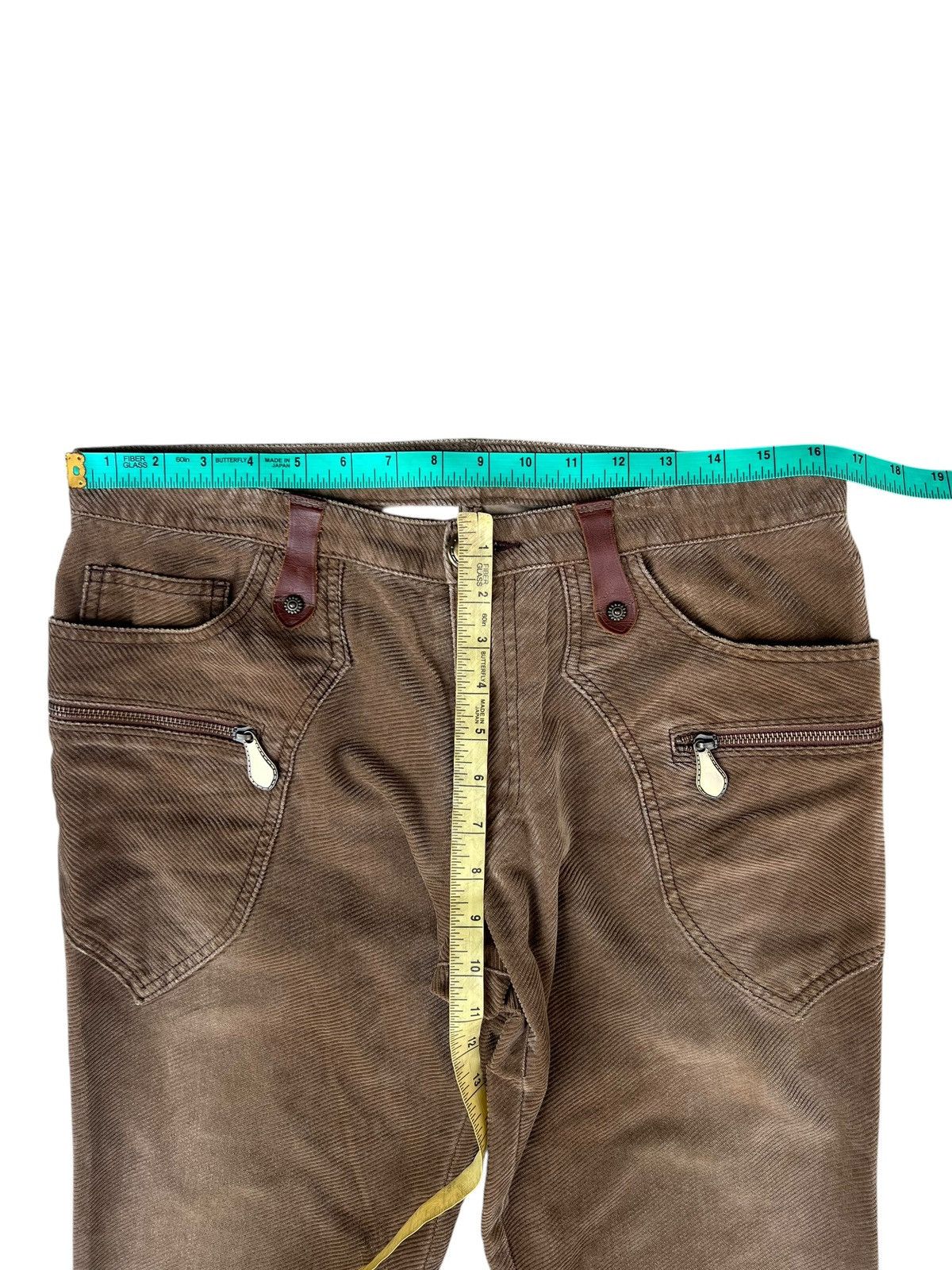 Obelisk Vintage Obelisk Corduroy Leather Super Flare Stains Jeans Size US 32 / EU 48 - 2 Thumbnail