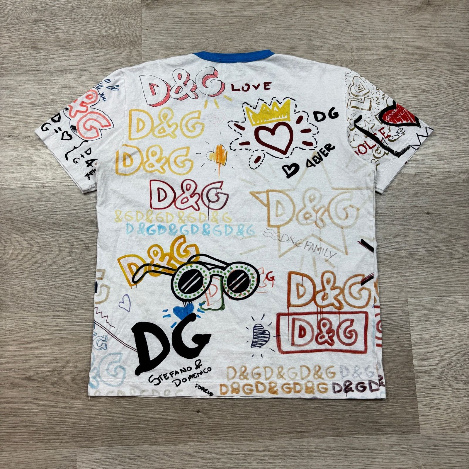 Dolce & Gabbana Dolce & Gabbana Graffiti Short Sleeve T Shirt Women's Large Size L / US 10 / IT 46 - 3 Thumbnail
