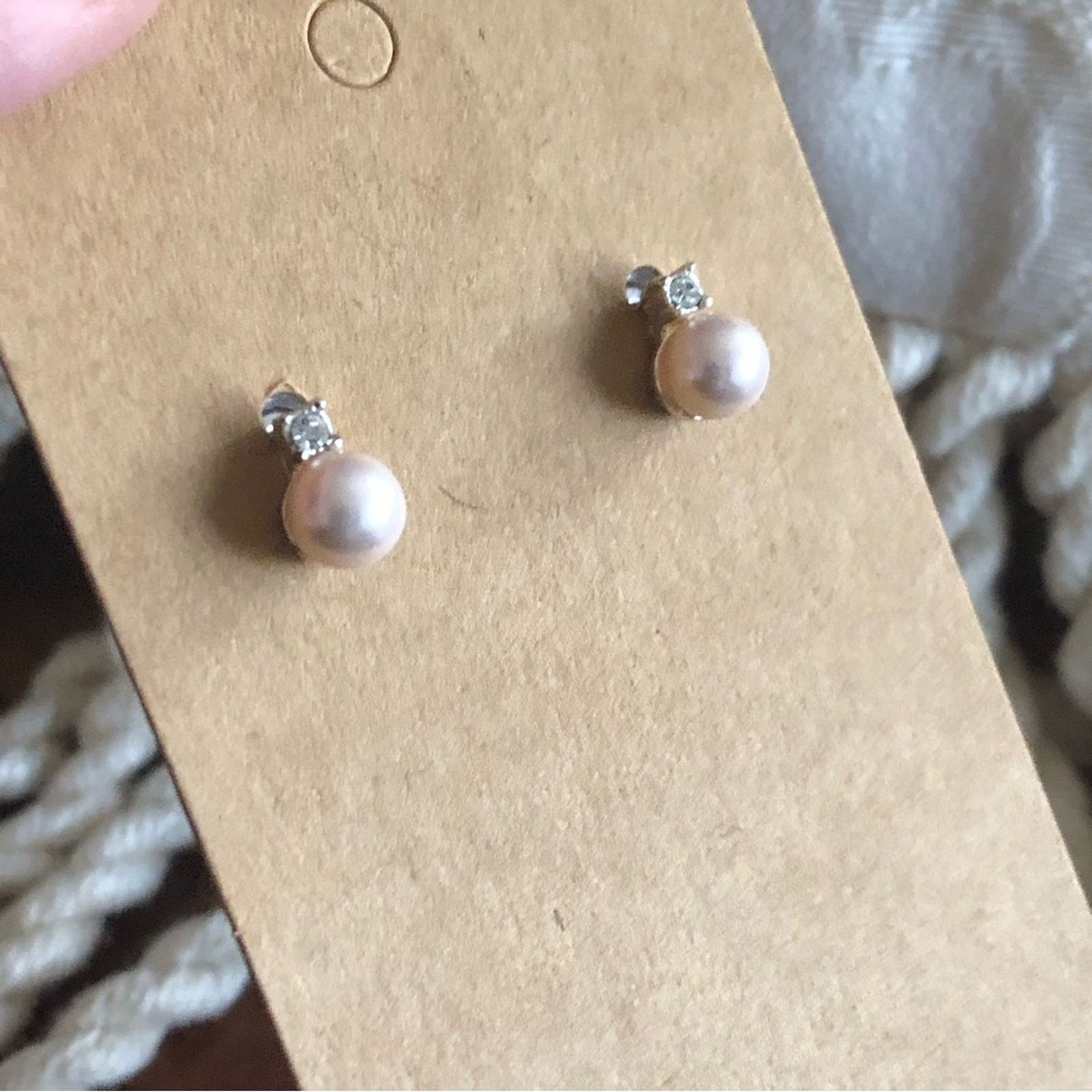 Vintage Vintage 80s Roman light blush pearl pierced earrings Size ONE SIZE - 4 Thumbnail