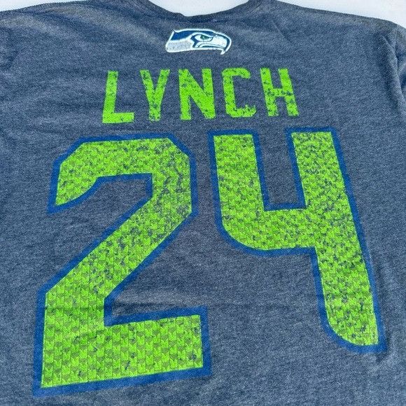 NFL NEW SEATTLE SEAHAWKS NFL TEAM APPAREL MARSHAWN LYNCH 24 T-SH Size US M / EU 48-50 / 2 - 5 Thumbnail