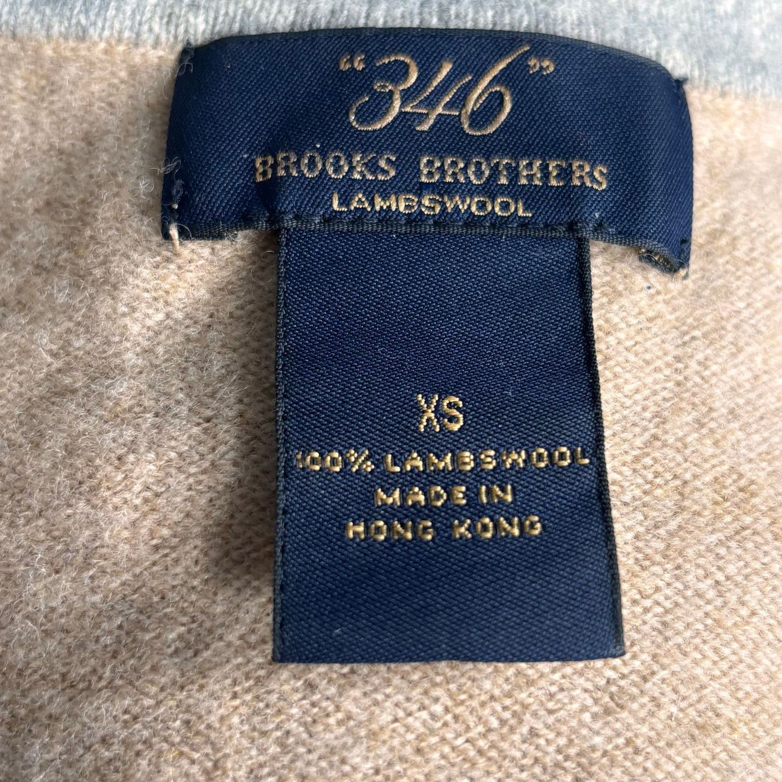 Brooks Brothers Vintage Brooks Brothers 346 Lambswool Beige Gray Knit XS Size XS / US 0-2 / IT 36-38 - 6 Thumbnail