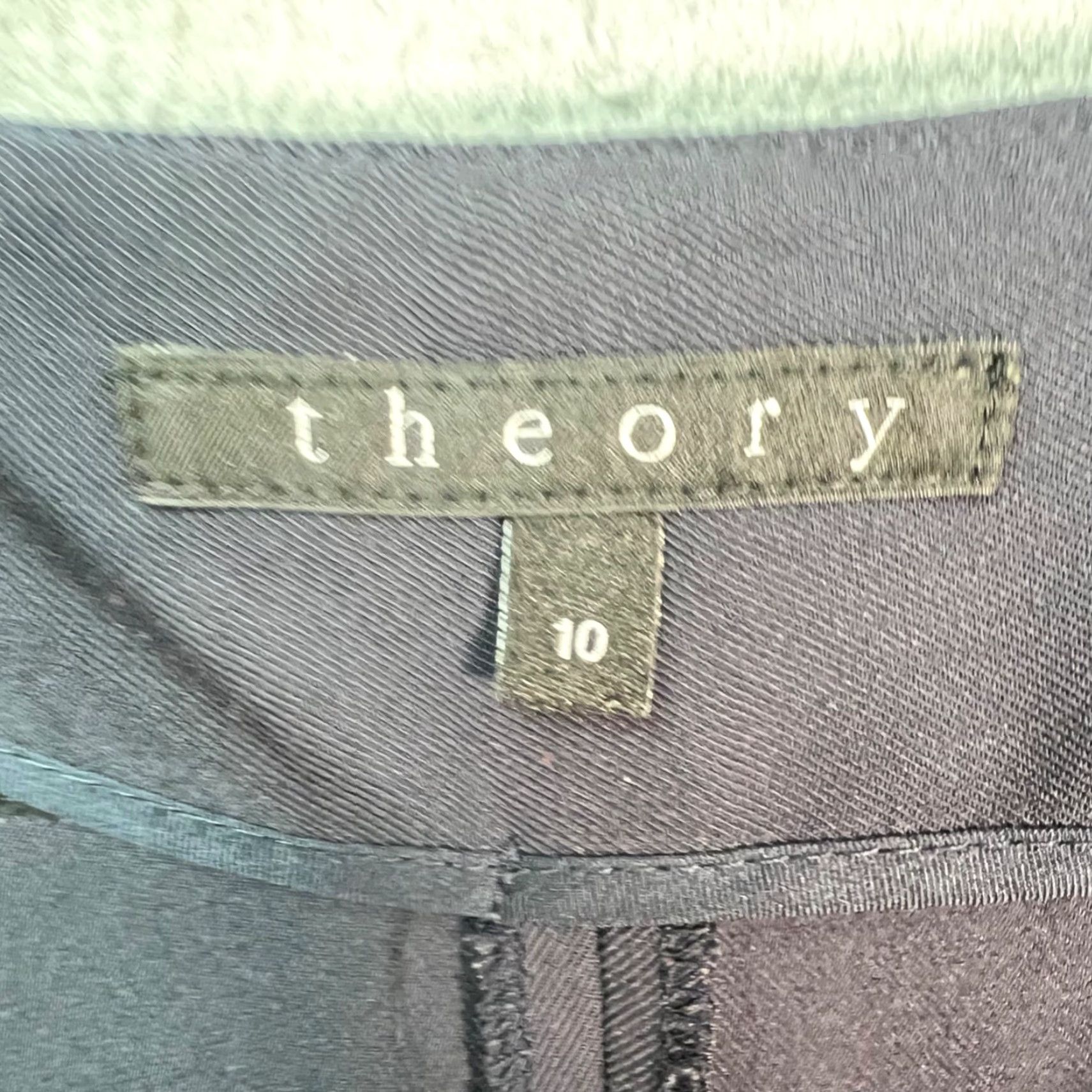 Theory Theory Womens Dress Pants Blue Tapered Leg 10 Adult Regular Wool Polyester Dress Pants Womens Mens (adjusted for gender at end) Size 32" / US 10 / IT 46 - 3 Thumbnail
