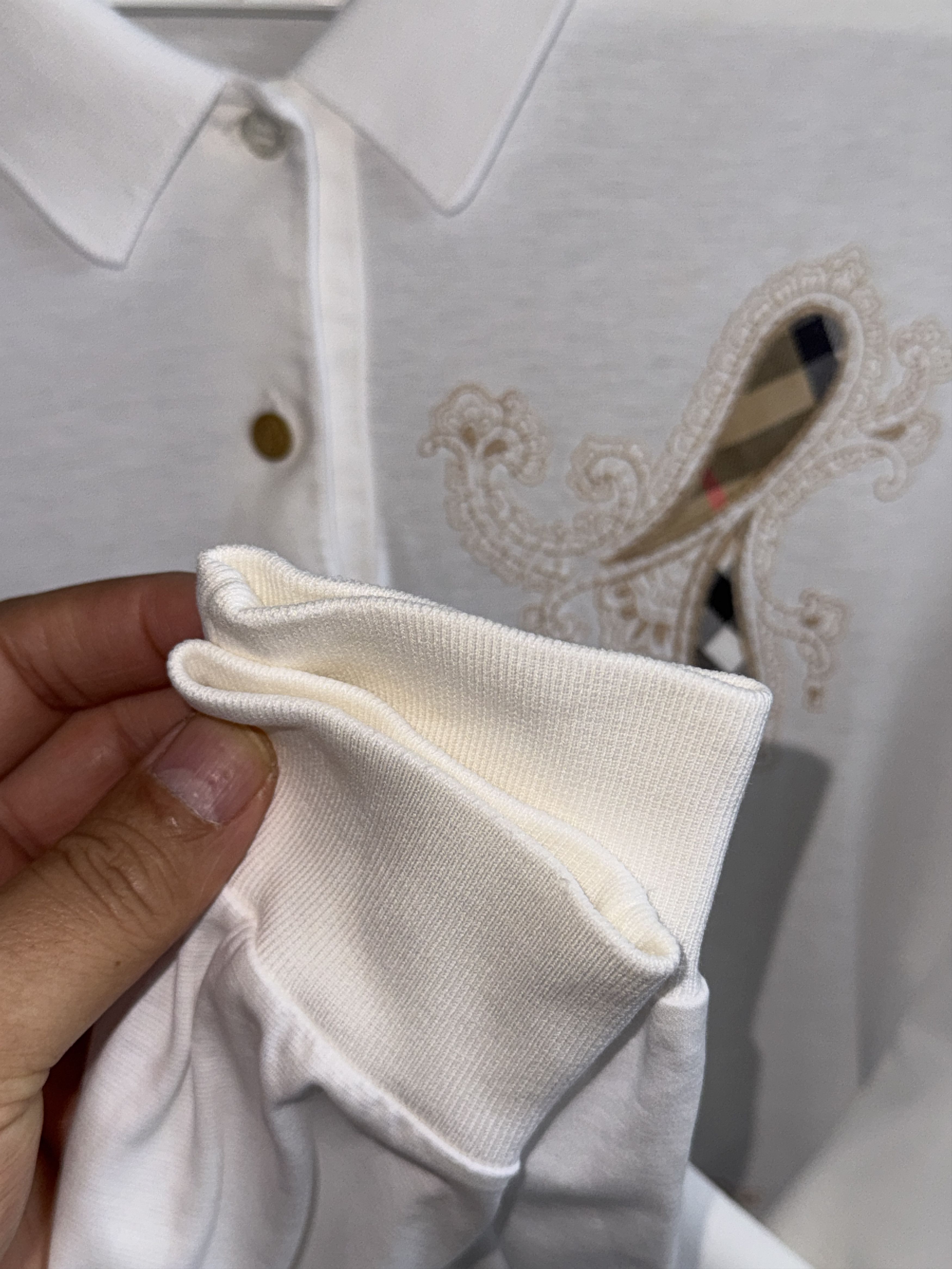 Burberry Burberry Paisley Pattern Long Sleeve Polo T-Shirt Size M / US 6-8 / IT 42-44 - 7 Thumbnail