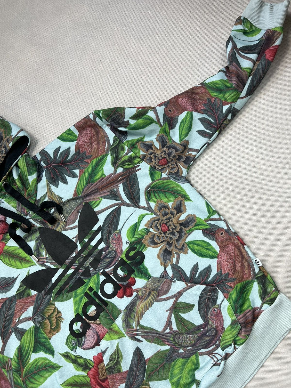 Adidas Hoodie Adidas big logo birds leaves flowers rare Size US M / EU 48-50 / 2 - 3 Thumbnail