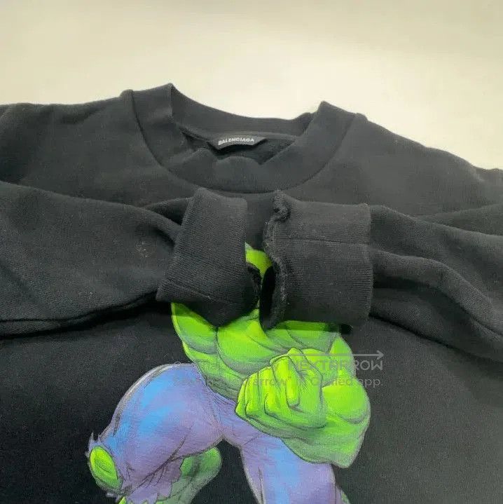 Balenciaga Balenciaga SS24 Hulk Print Black Sweatshirt. Size US M / EU 48-50 / 2 - 8 Thumbnail
