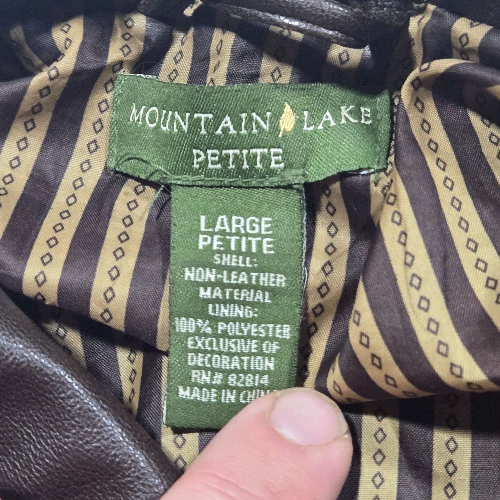 FLAX Mountain Lake Jacket Coat Flax Faux Leather Brown Adult Women's PL Petite Large Brown Mountain Lake Jacket Coat Flax Faux Leather Size L / US 10 / IT 46 - 4 Thumbnail