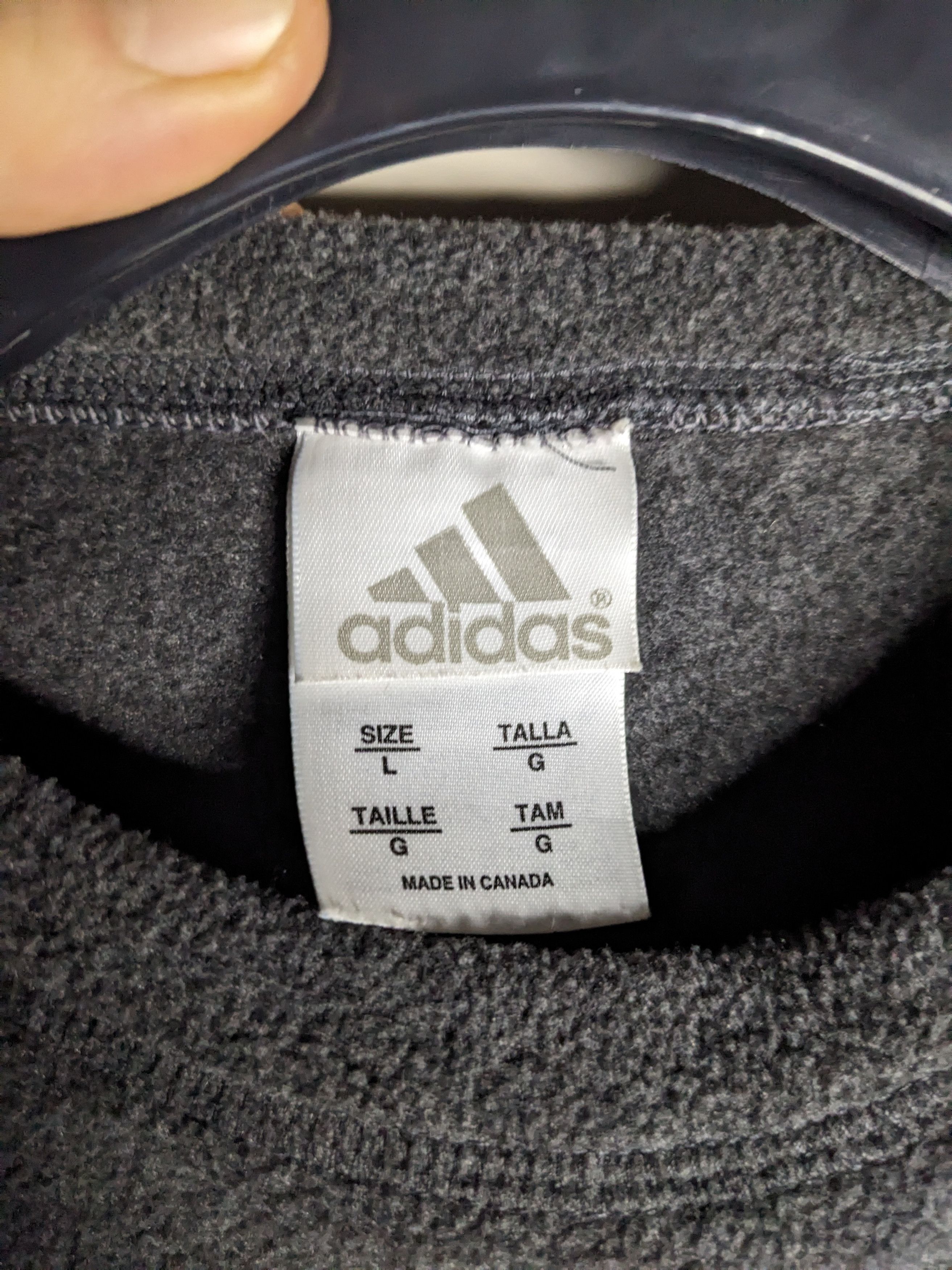 Adidas VINTAGE Adidas Fleece Spellout Sweatshirt Large Y2K 2005 Size US L / EU 52-54 / 3 - 6 Thumbnail