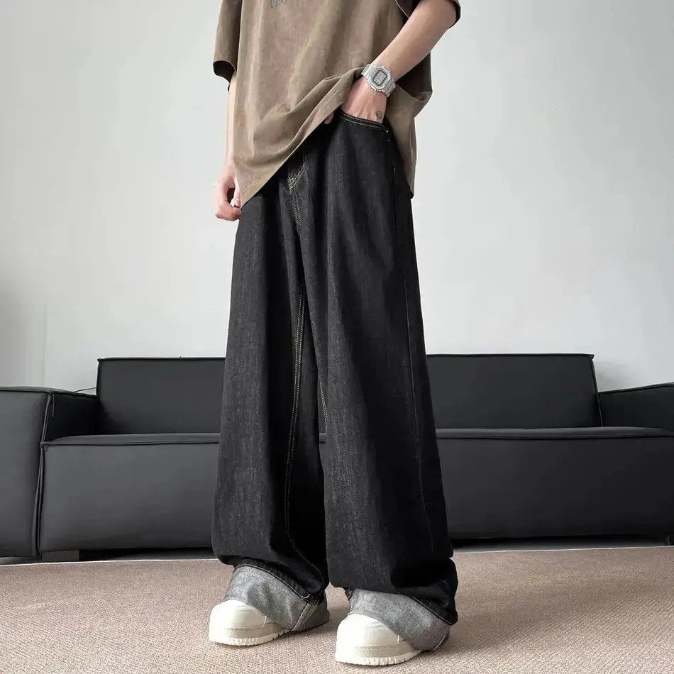 Japanese Brand Retro loose straight leg casual jeans Size US 32 / EU 48 - 1 Thumbnail