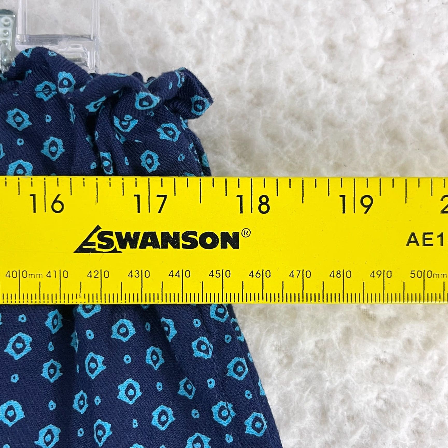 Vintage NorthStyle Blue Dot Print Pull On Elastic Waist Cropped Pants Womens Large Size 36" / US 14 / IT 50 - 6 Thumbnail