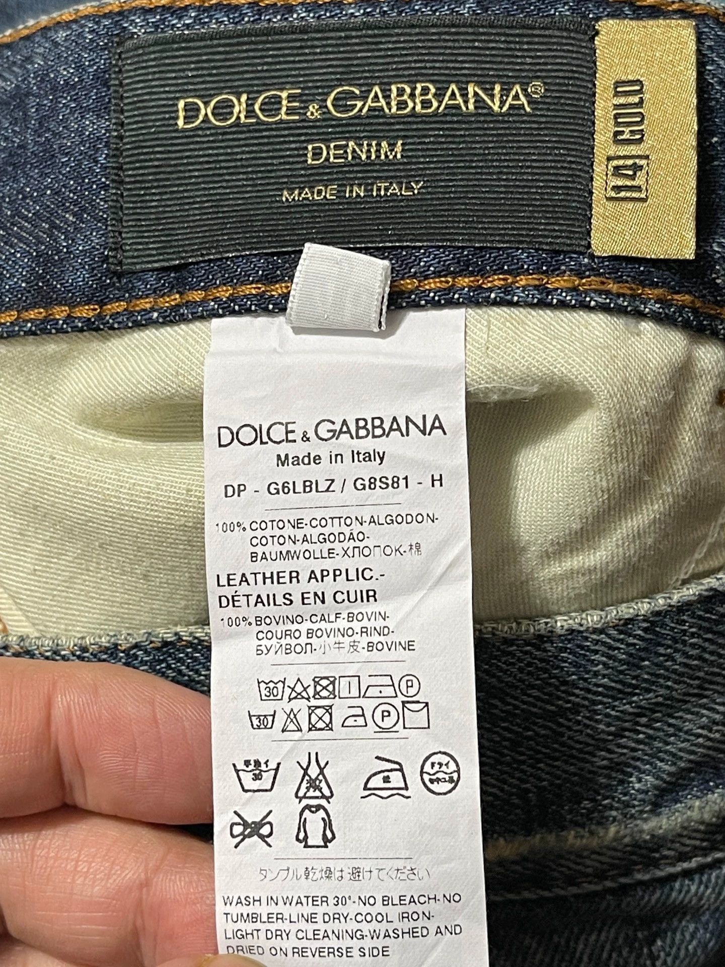 Dolce & Gabbana Dolce&Gabbana Low-Rise Slim Jeans 46 (New With Tags) Size US 30 / EU 46 - 7 Thumbnail