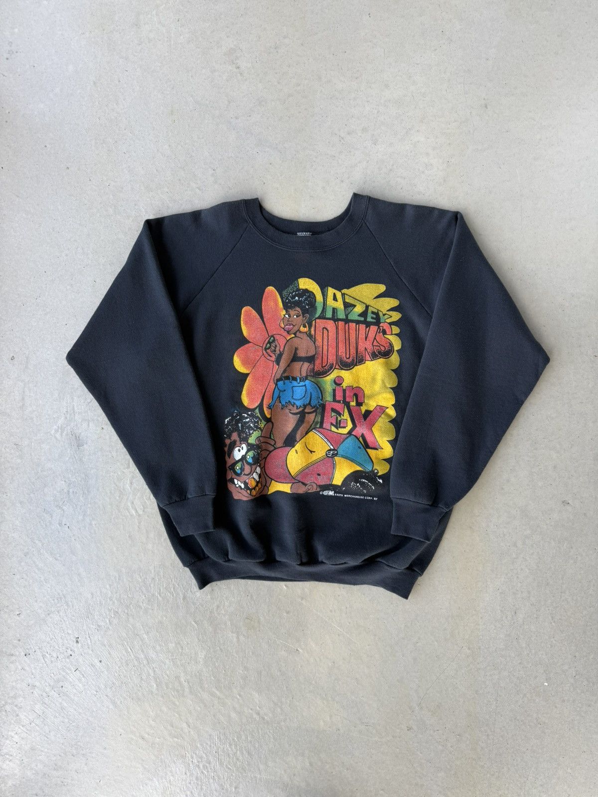 Vintage Vintage 90s Black Love “ Dazey Duks In F-X “ Crewneck Size US XL / EU 56 / 4 - 1 Thumbnail