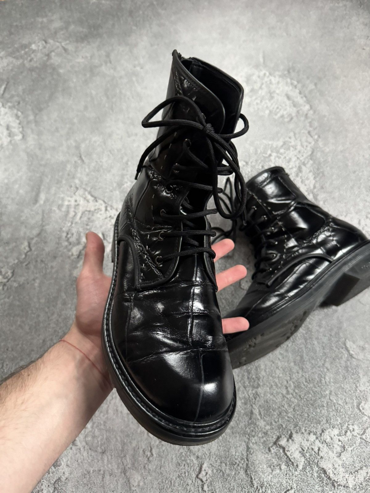 Max Mara Max Mara 37size black varnished leather shoes boots casual Size US 7 / IT 37 - 7 Thumbnail