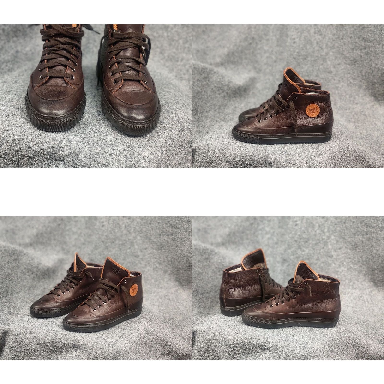 Vintage Benci Brothers scrambler Fur-lined brown Italian leather boots Sneakers - Boots - 8 - Brown - Fur - Leather - Italy - Vintage No - Women - Sneakers Size US 8 / IT 38 - 8 Thumbnail