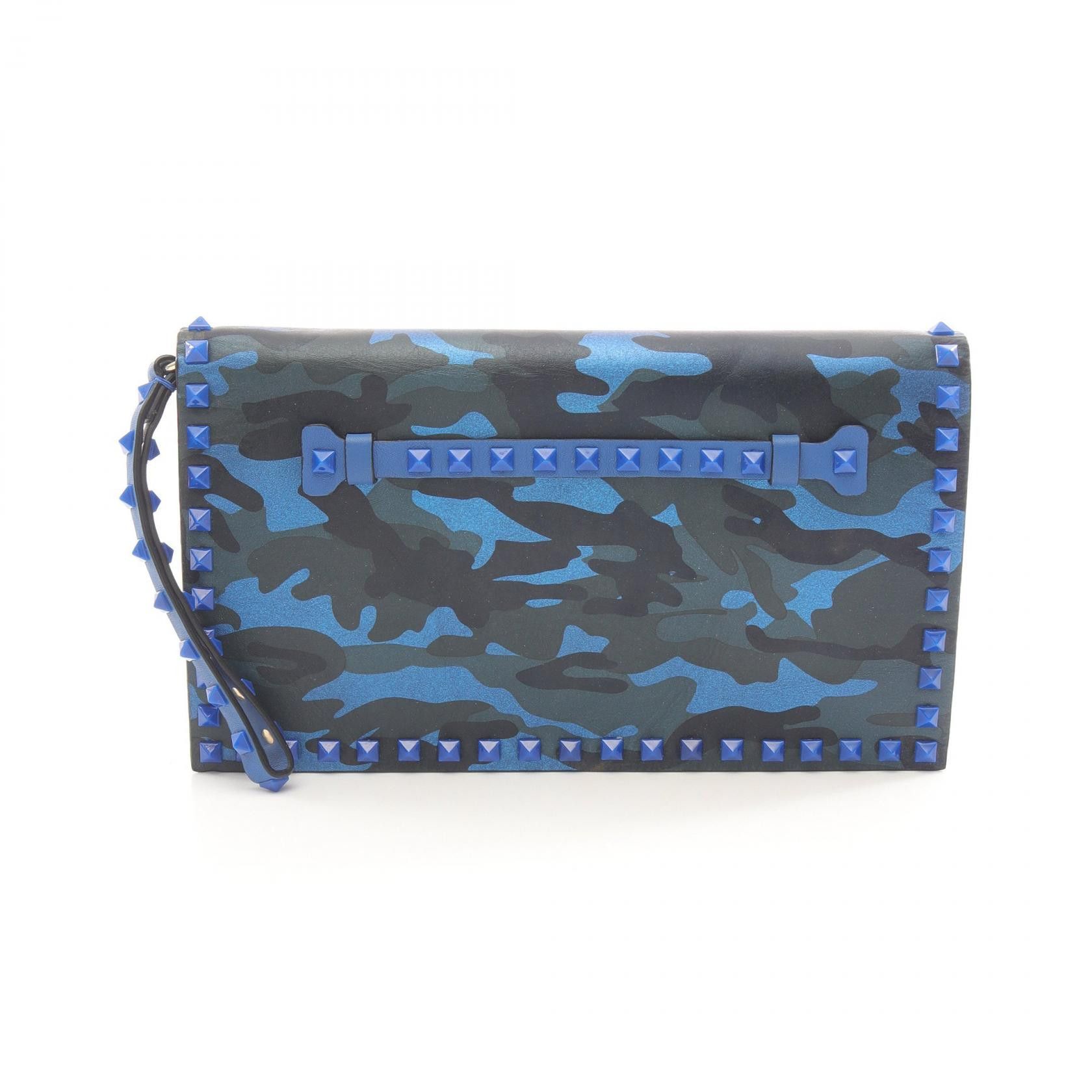 Valentino Valentino Valentino Garavani Rockstud Leather Clutch Bag Leather Clutch Bag DUTY FREE for USA Size ONE SIZE - 1 Thumbnail