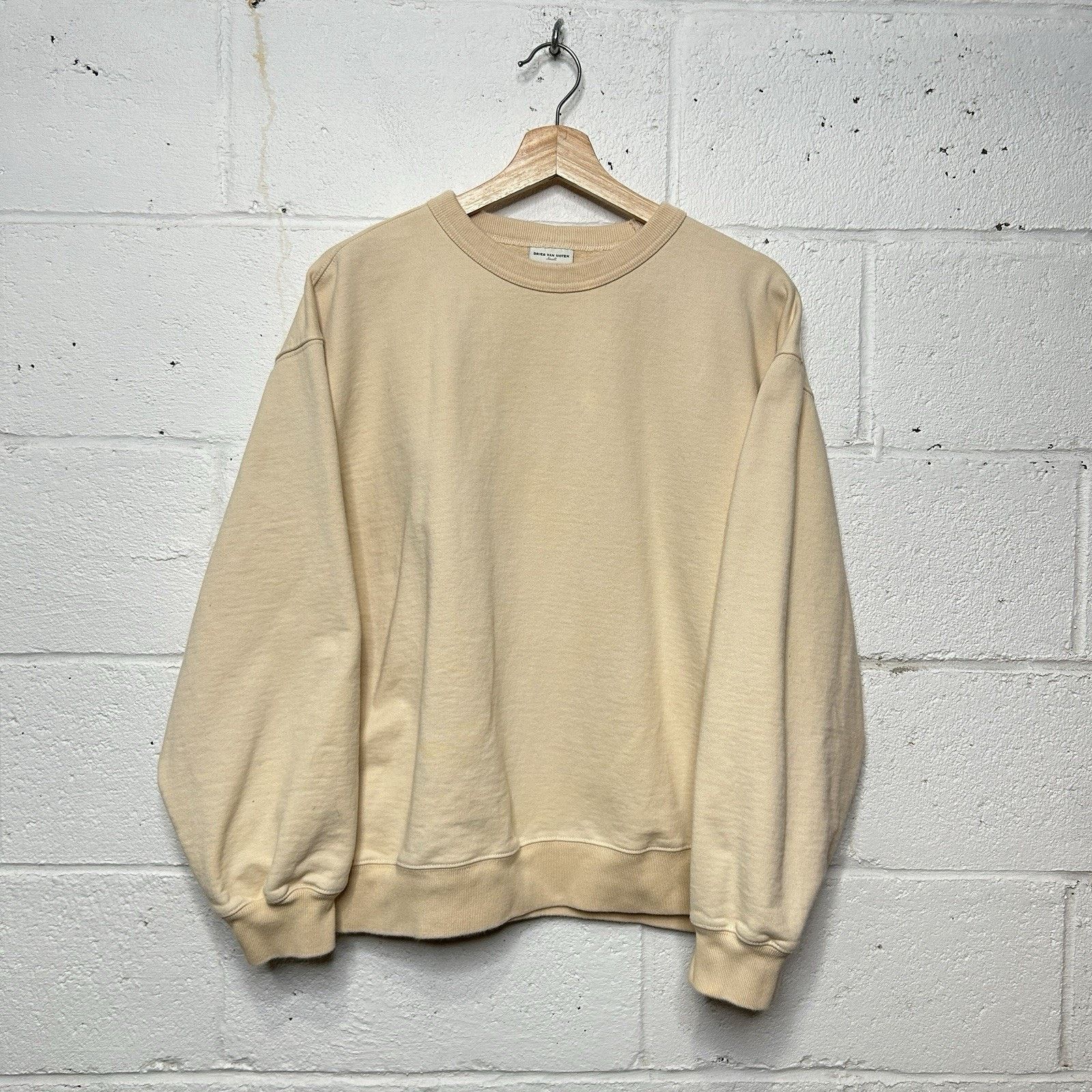 Dries Van Noten Dries Van Noten Oversized Crewneck Sweatshirt “Cream White” Size US S / EU 44-46 / 1 - 1 Thumbnail