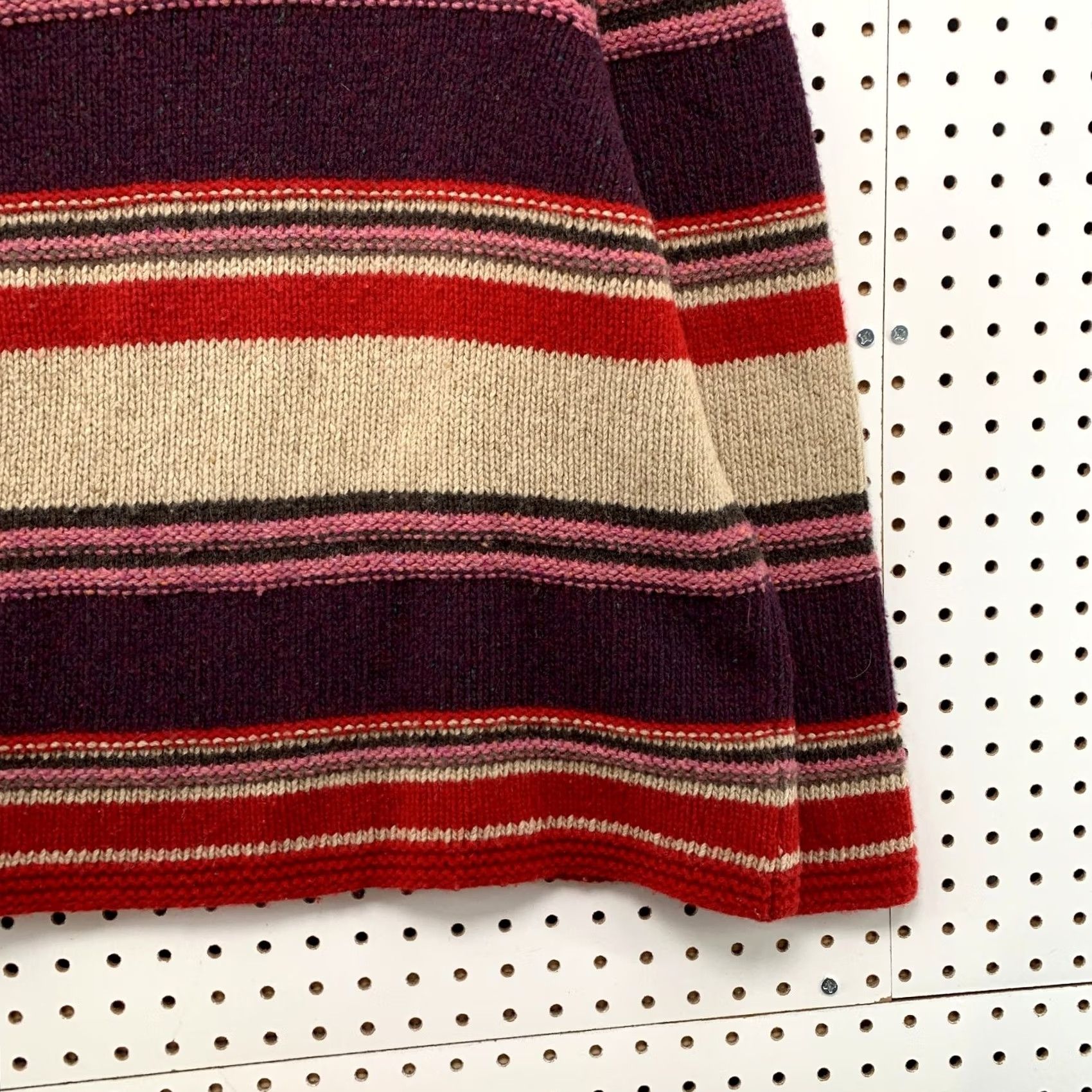 Eddie Bauer Eddie Bauer Wool Turtleneck Sweater Womens XL Red Striped Knit Lambswool Size XL / US 12-14 / IT 48-50 - 7 Thumbnail
