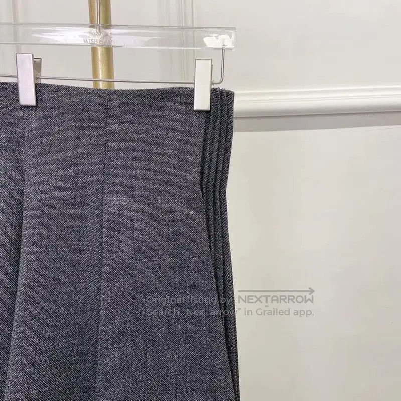 Dior Dior Asymmetrical Gray Wool Midi Skirt . Size 23" - 2 Thumbnail