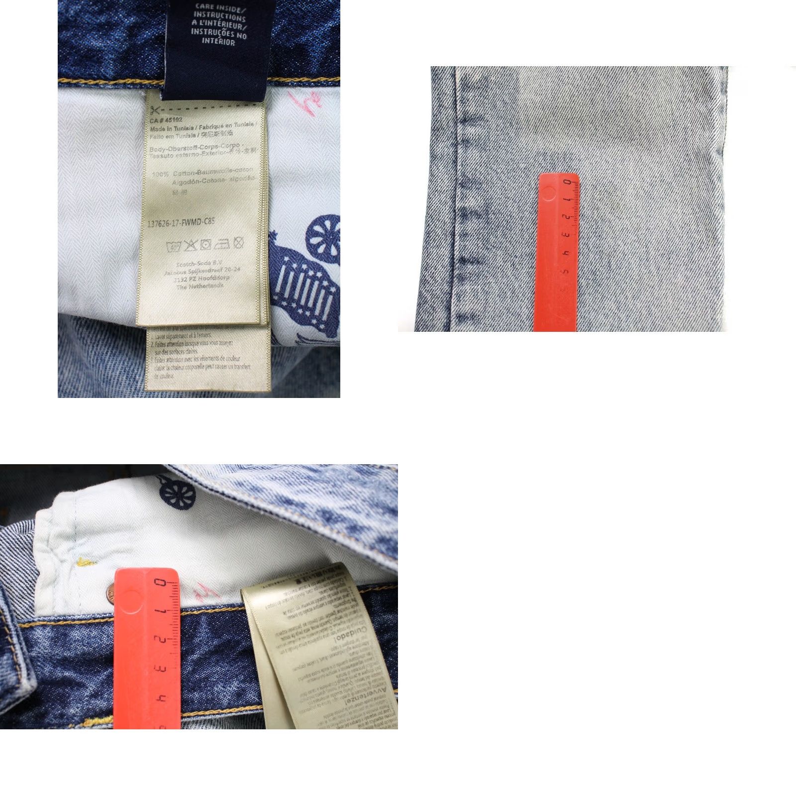 Scotch & Soda SCOTCH & SODA Ralston Jeans Men's W30/L32 Regular Slim Distress Button Fly Blue Denim Casual Jeans Mens Size US 30 / EU 46 - 8 Thumbnail