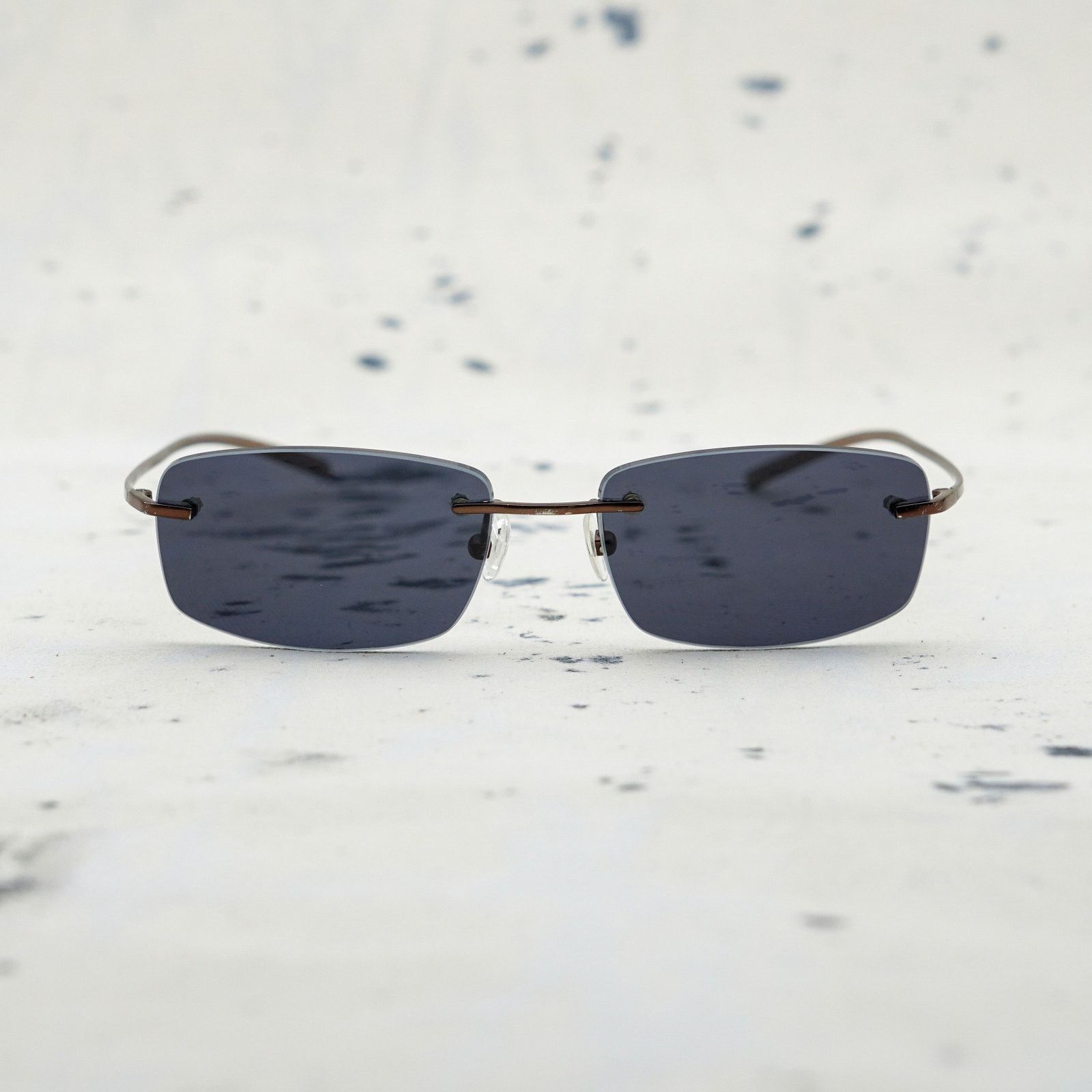Gucci Vintage gucci gg 1720 blue lens metal rectangular sunglasses Size ONE SIZE - 2 Thumbnail