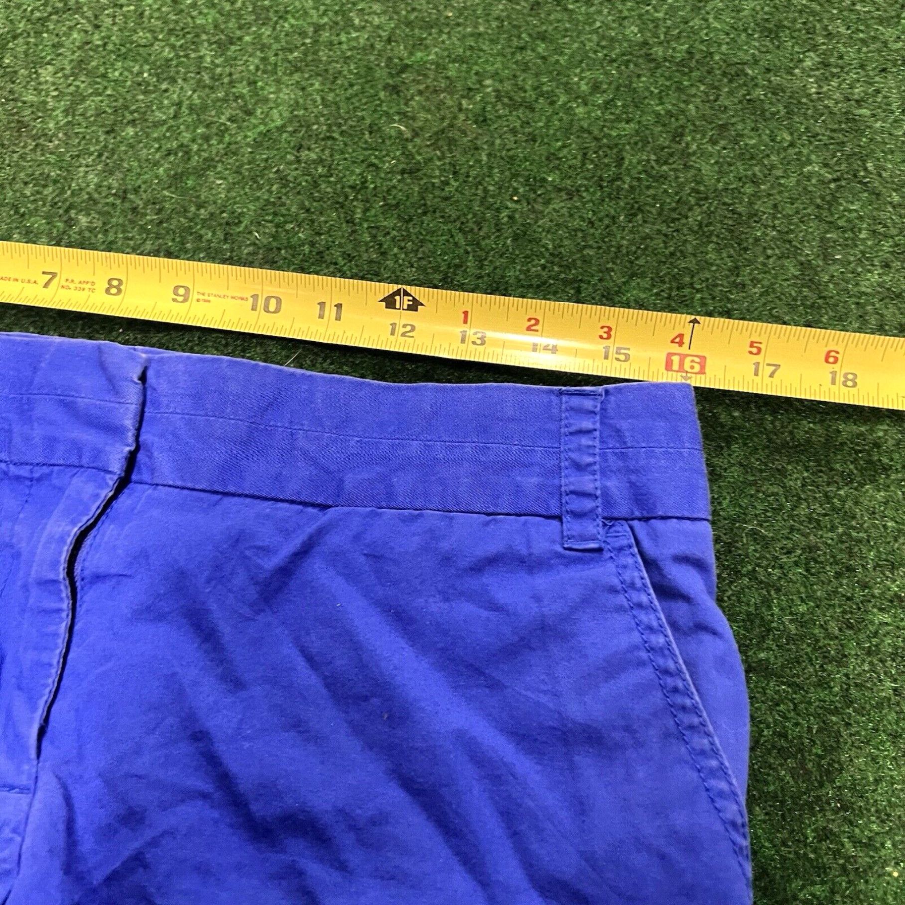 J.Crew J. Crew Women's Chino Broken In Shorts Size 6 Blue Flat Front 3 Inch Inseam Size 28" / US 6 / IT 42 - 5 Thumbnail