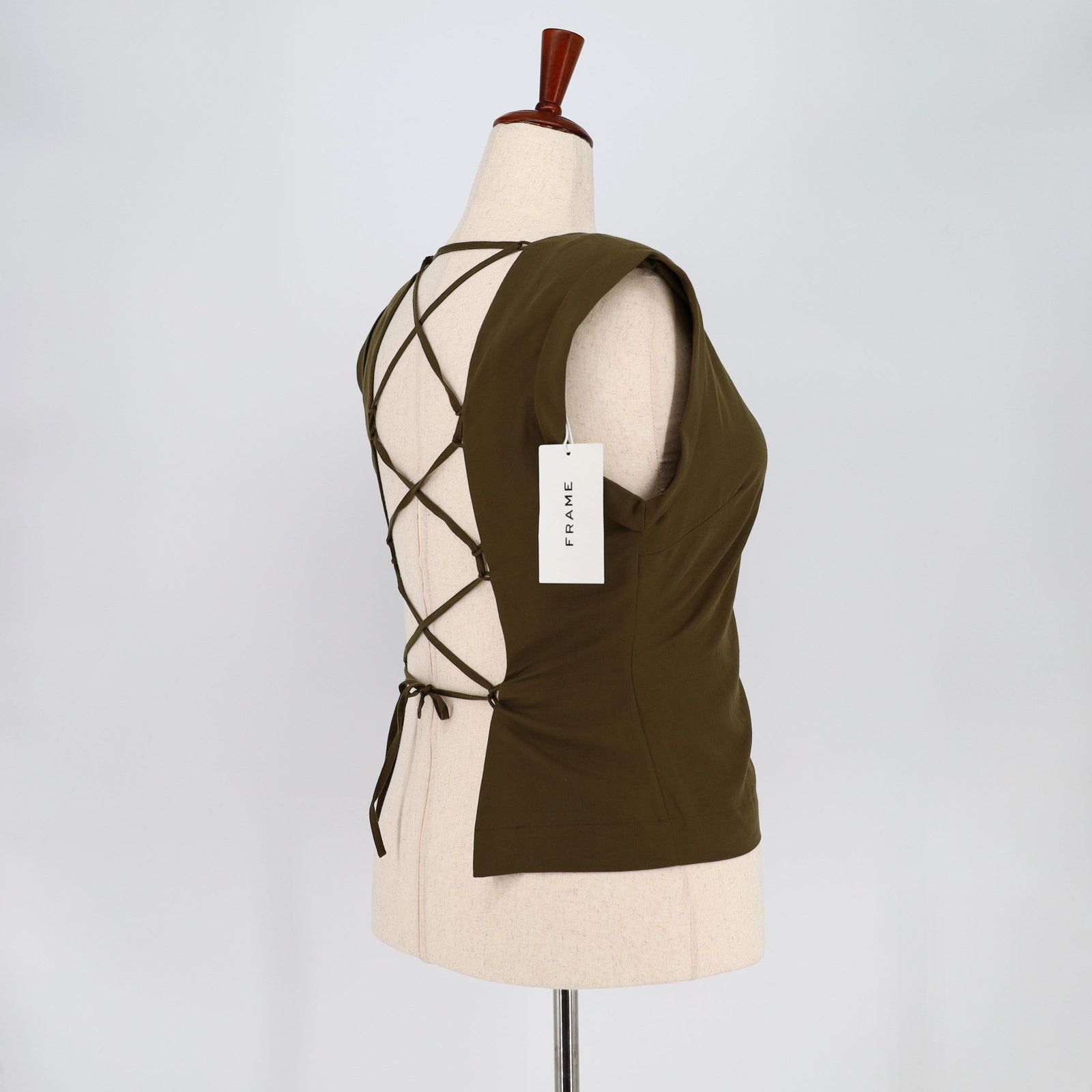 Frame Frame Women Linen/Cotton Lace Back Sleeveless Top Size L Size L / US 10 / IT 46 - 5 Thumbnail