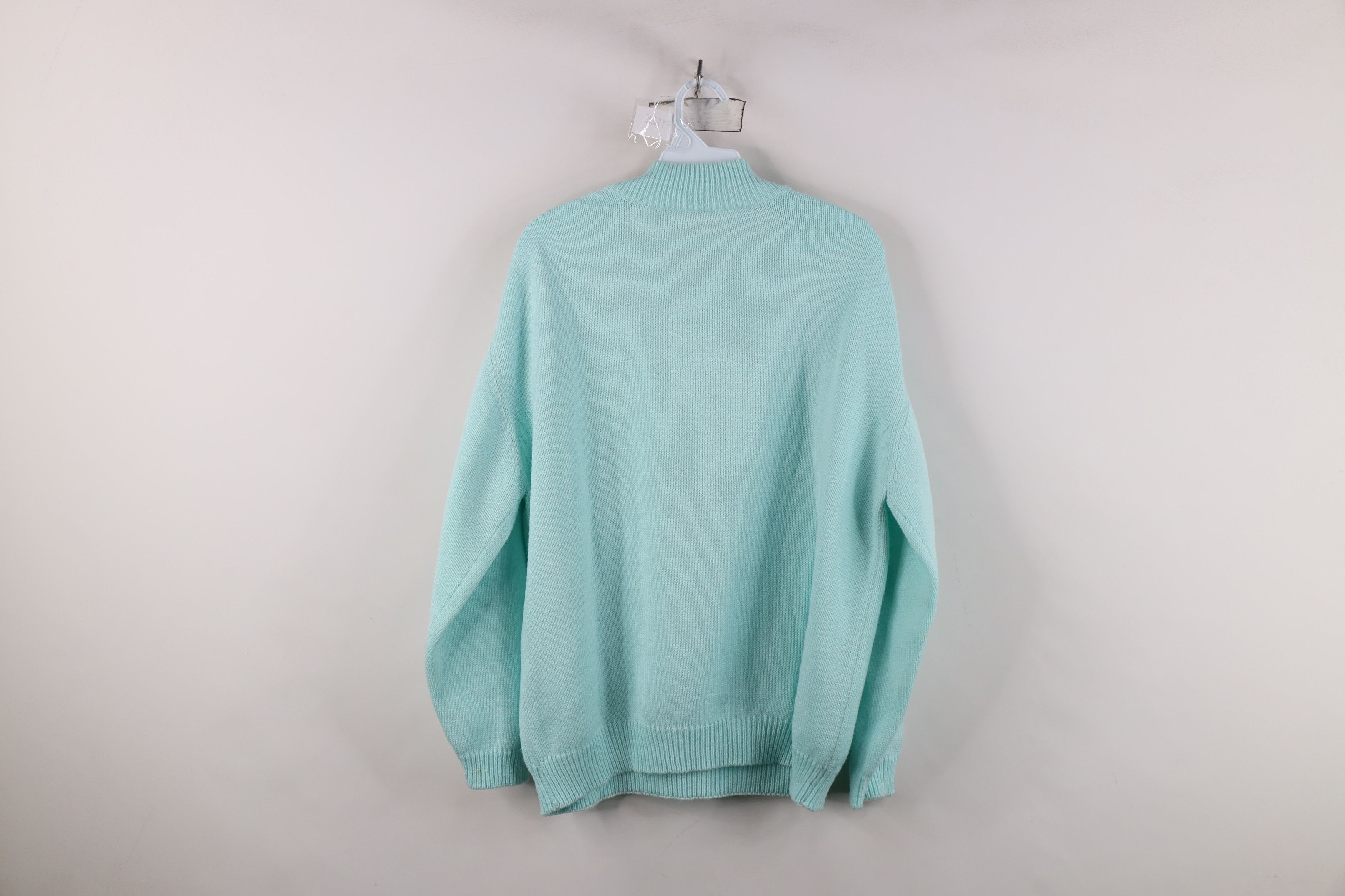 Vintage Vintage 90s Streetwear Embroidered Flower Knit Sweater Size XXL / US 16-18 / IT 52-54 - 10 Thumbnail