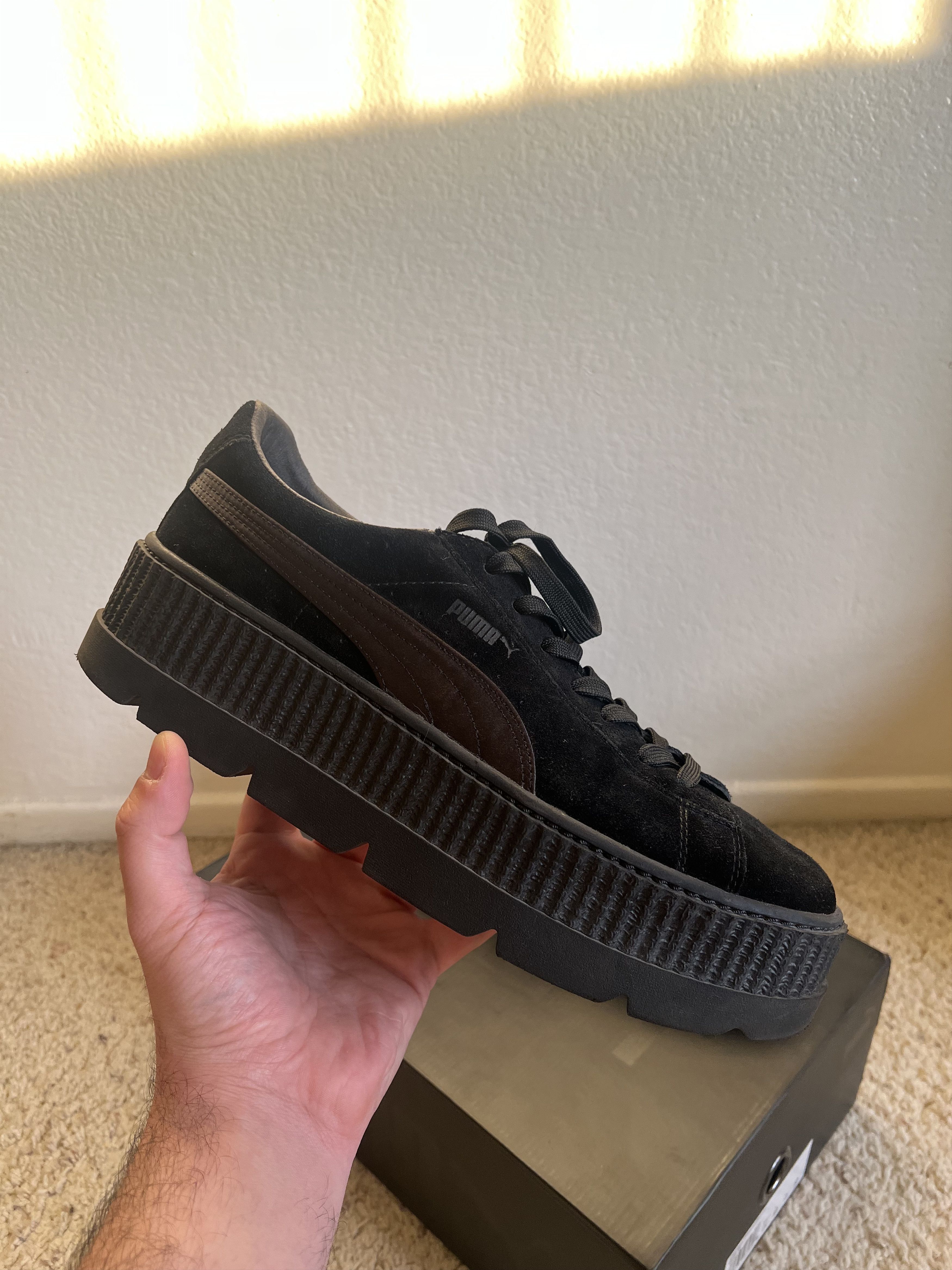 image of Fenty Puma Cleated Creepers Shoes in Black, Men's (Size 12)