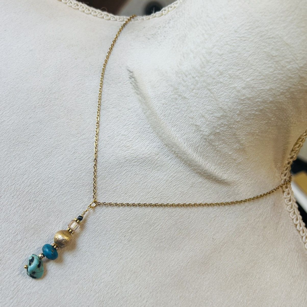 Handmade Handcrafted elegant genuine turquoise hematite necklace set Size ONE SIZE - 4 Thumbnail