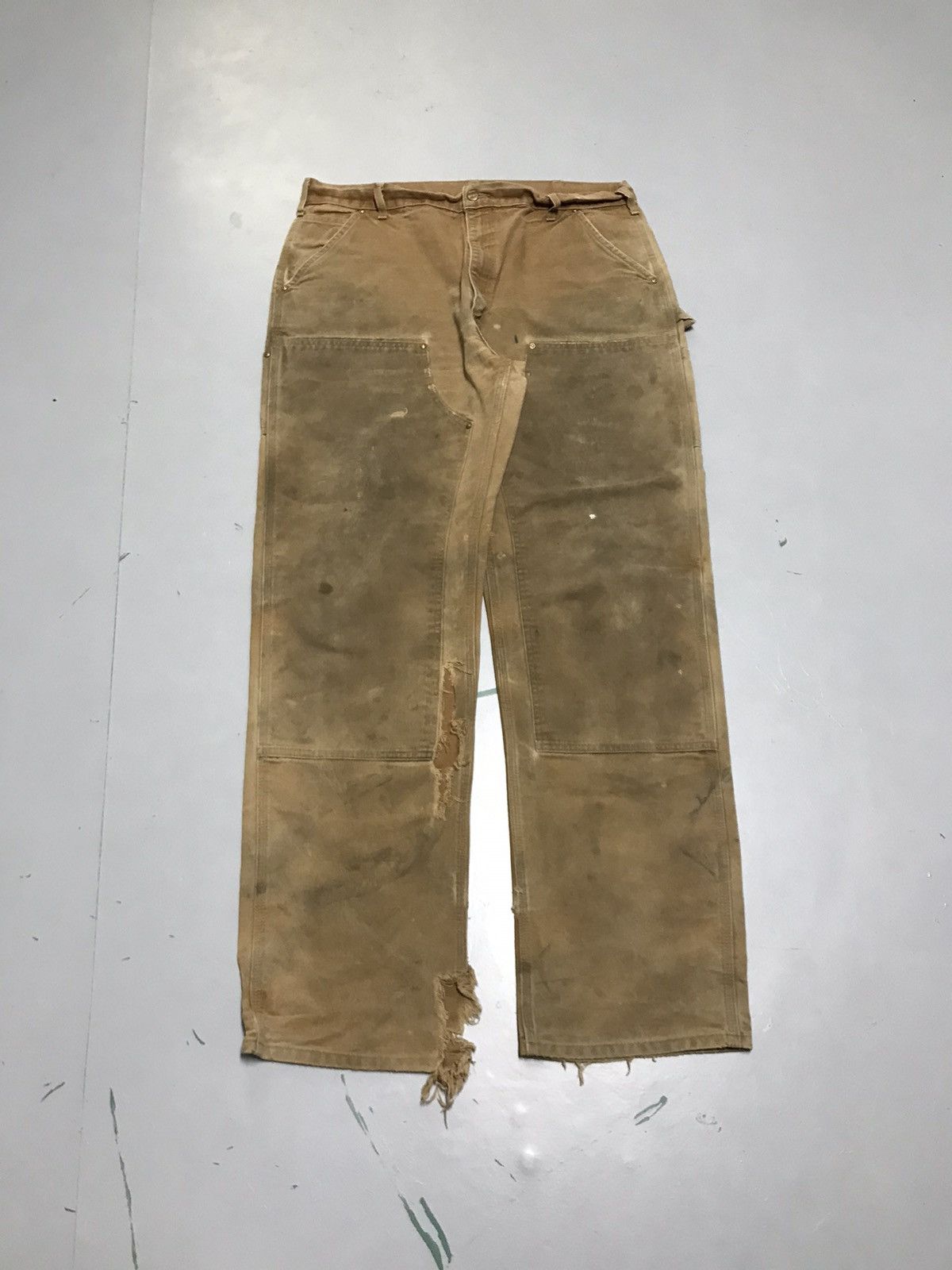 Vintage carhartt B01 BRN dusty double knee workwear