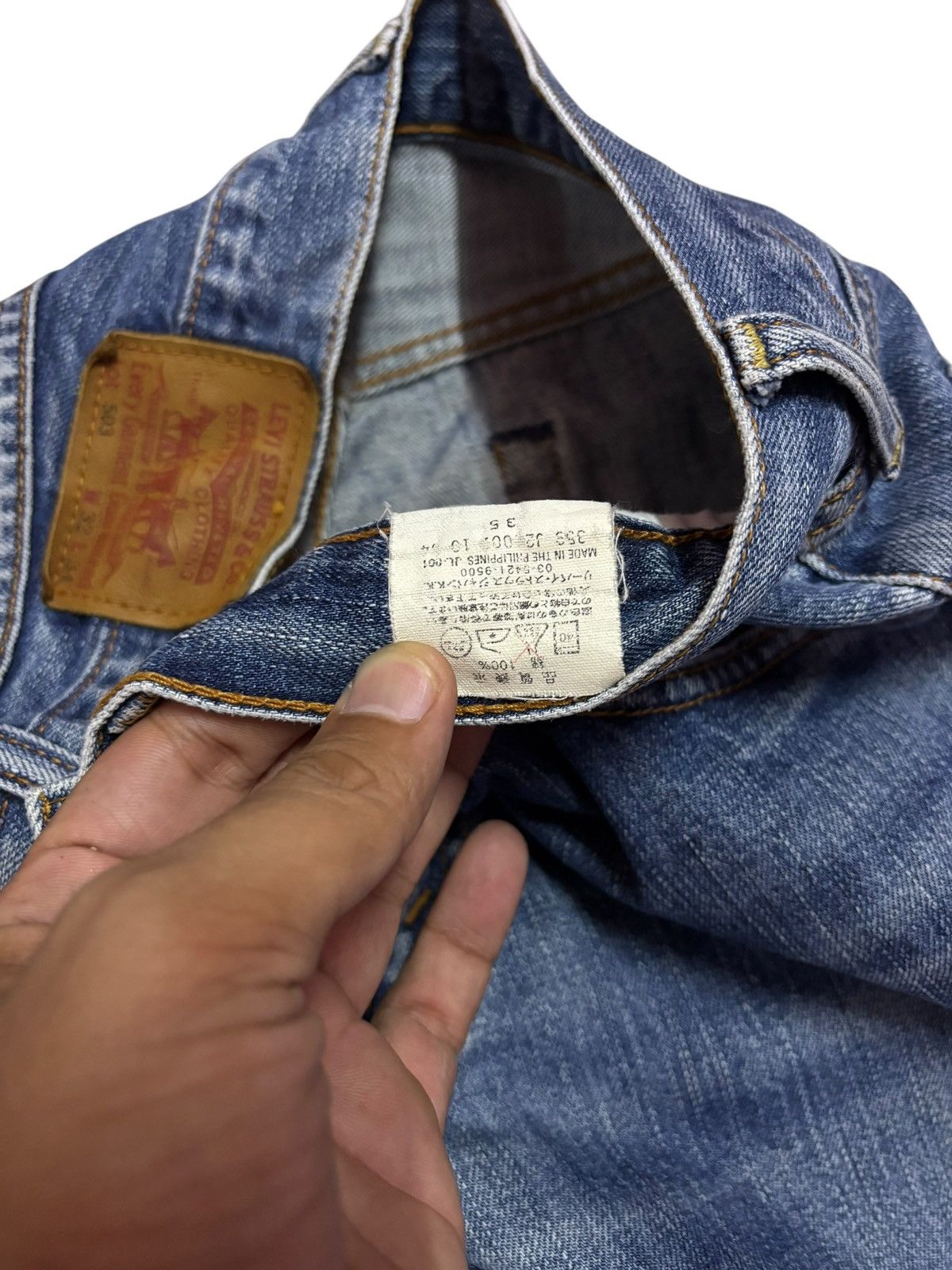 Levi's Vtg 90s Levis 503 Distressed Jeans Size US 30 / EU 46 - 8 Thumbnail