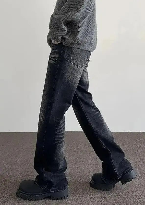 Japanese Brand Y2K Black Straight Leg Jeans Size US 30 / EU 46 - 3 Thumbnail