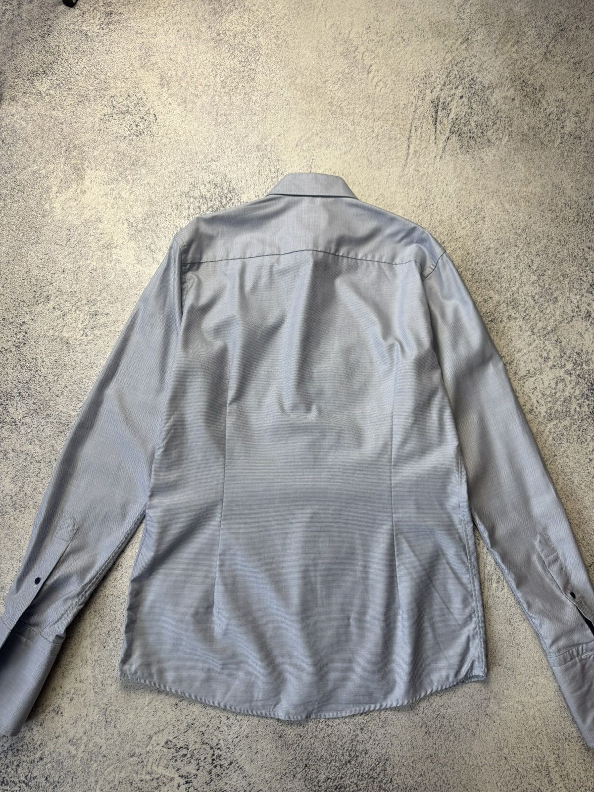 Eton ETON Mens Button Down Blue Cotton Slim Long Sleeve Shirt Size US L / EU 52-54 / 3 - 24 Thumbnail