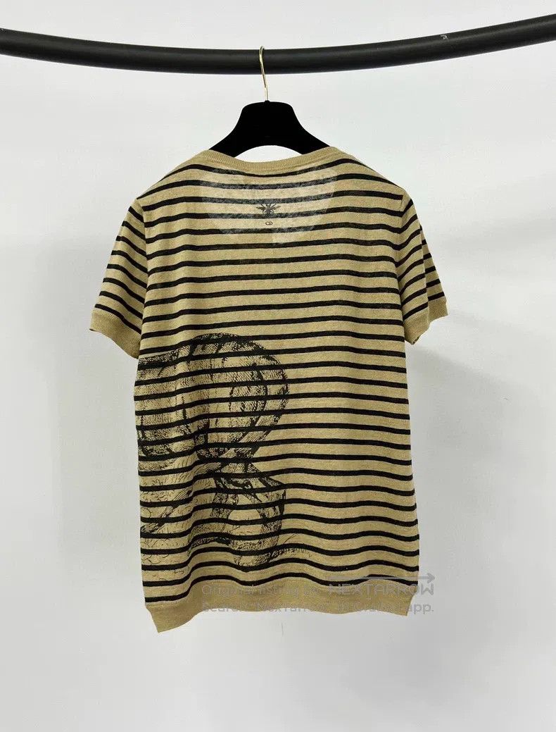 Dior Dior Zoo printed striped short-sleeved T-shirt Size XXS / US 00 / IT 34 - 2 Thumbnail